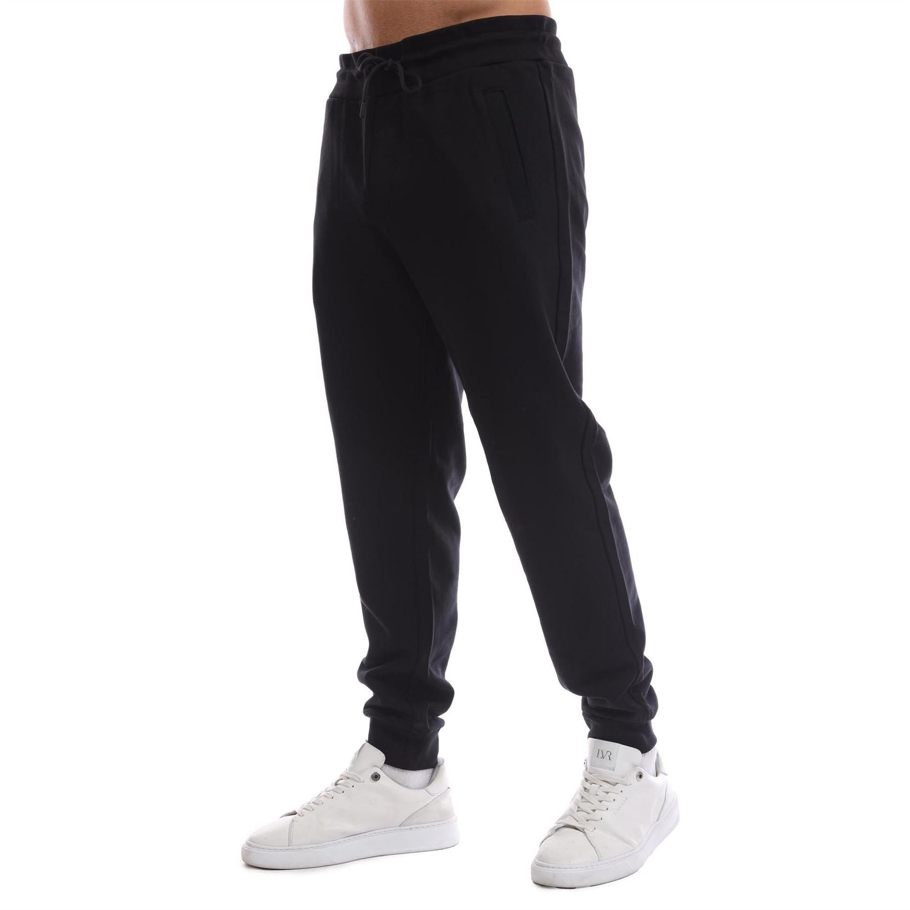 Emporio Armani Solid Patterned Slim Tapered Joggers