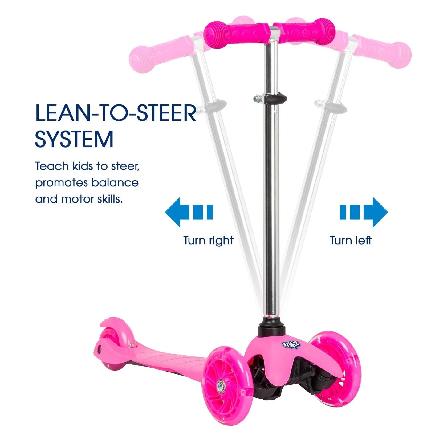 Star Light Up Tri Scooter Children