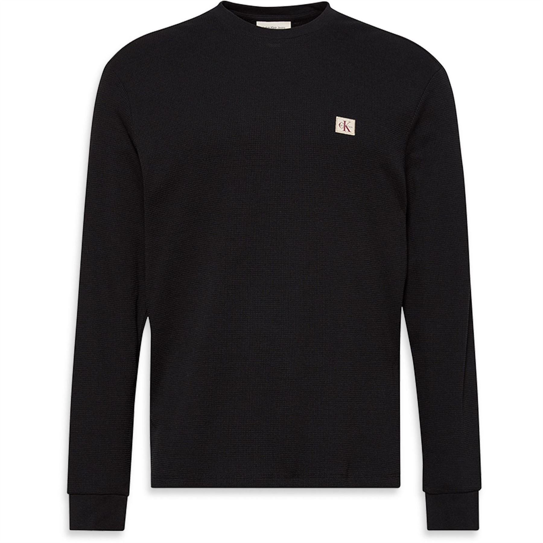 Calvin Klein Jeans Waffle Long Sleeve Crew Neck T-Shirt
