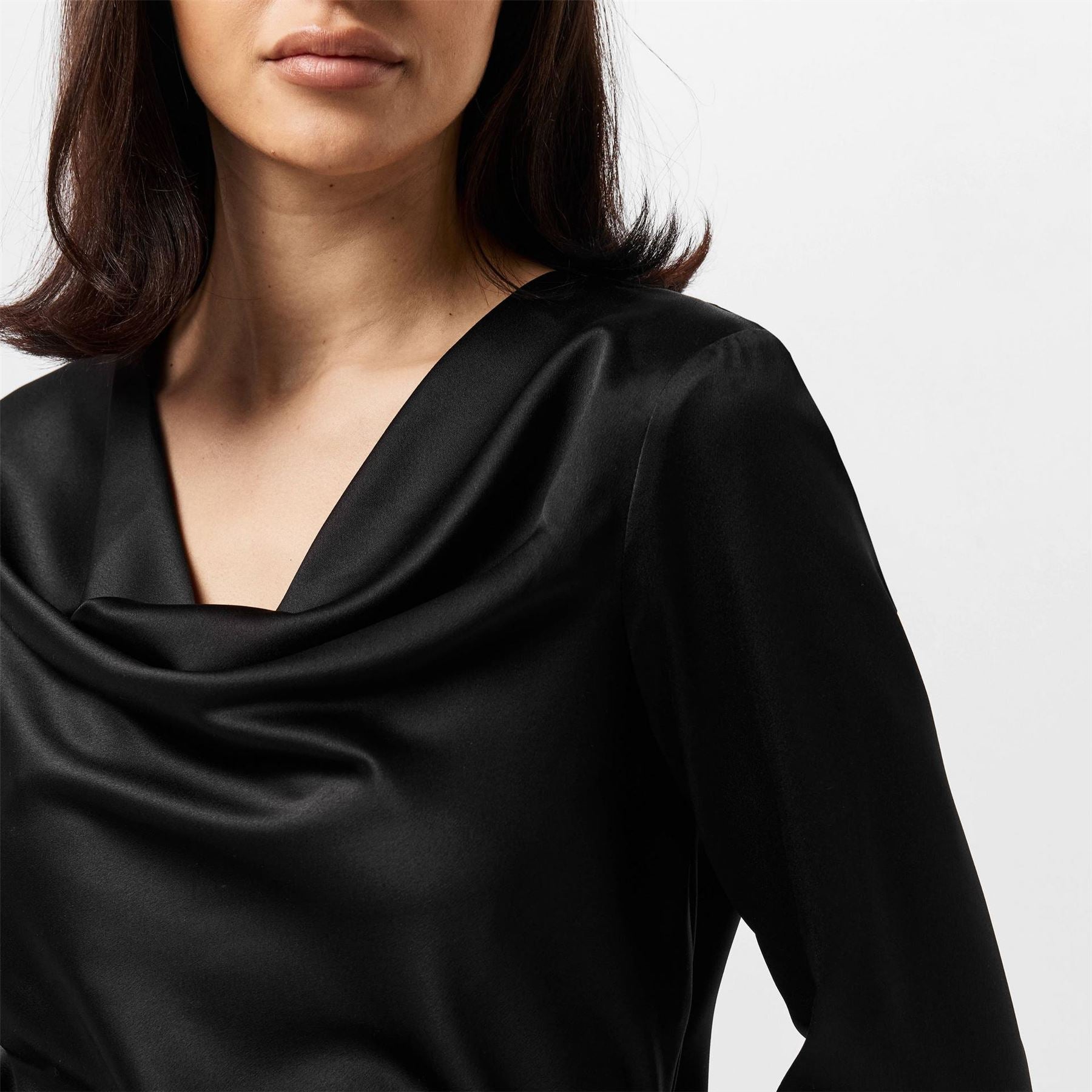 Vero Moda Cowl Neck Relaxed Fit Waist Length Blouse