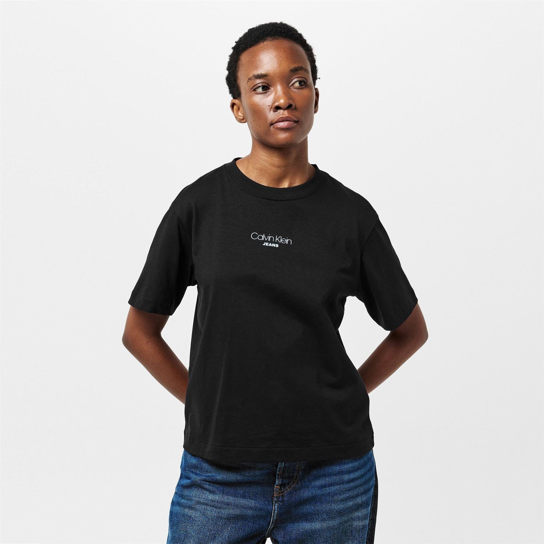 Calvin Klein Jeans Boxy Fit Lettering Short Sleeve T-Shirt