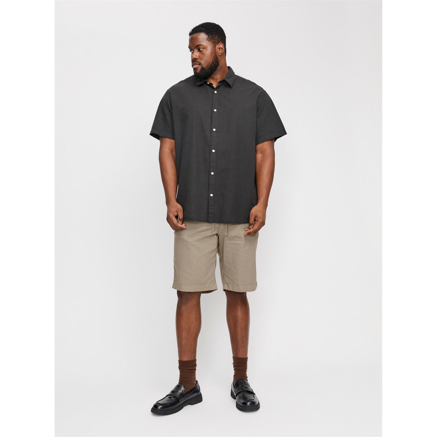 Jack and Jones Linen Plus Size Tracksuit Shorts