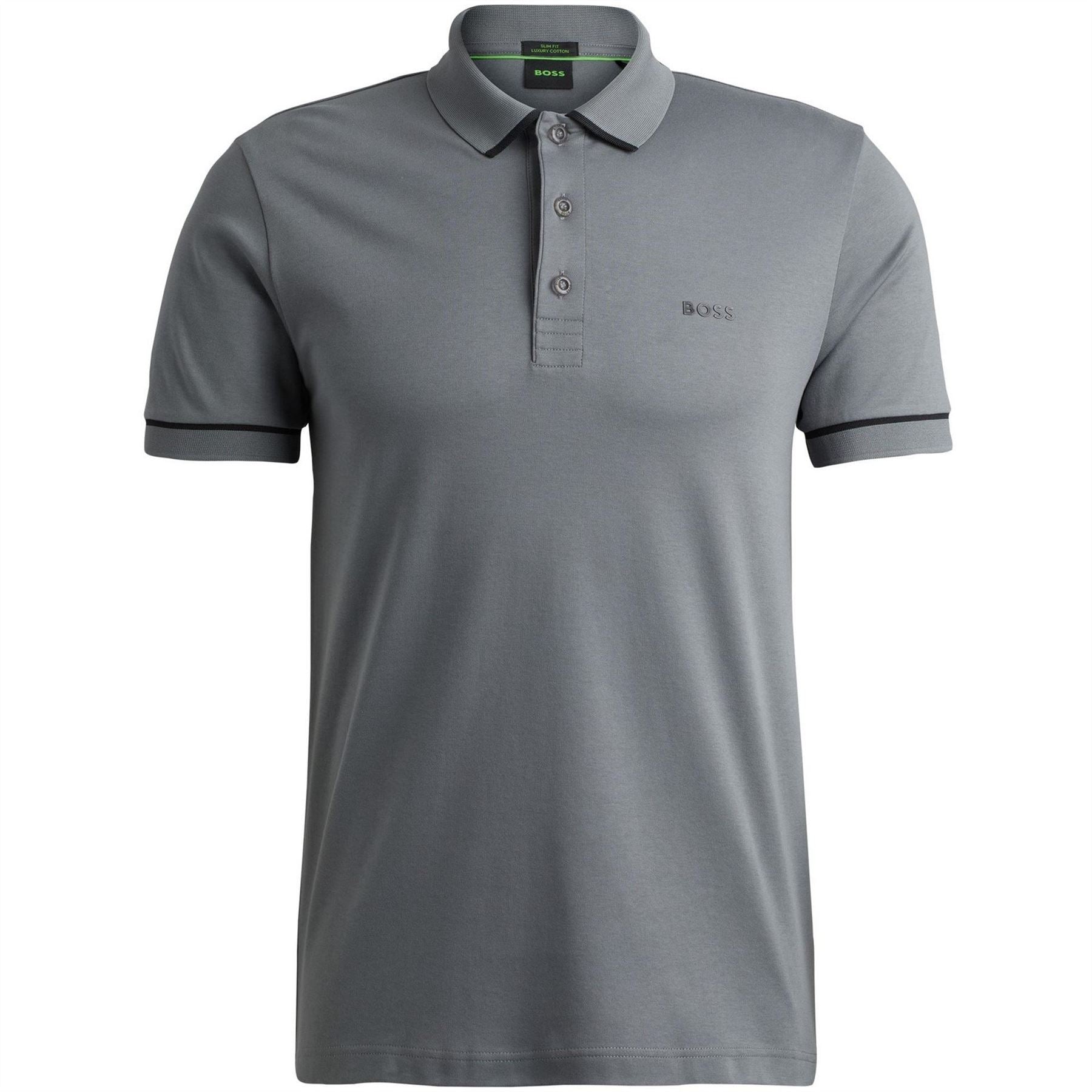 Boss Paule Cotton Short Sleeve Slim Fit Polo Shirt
