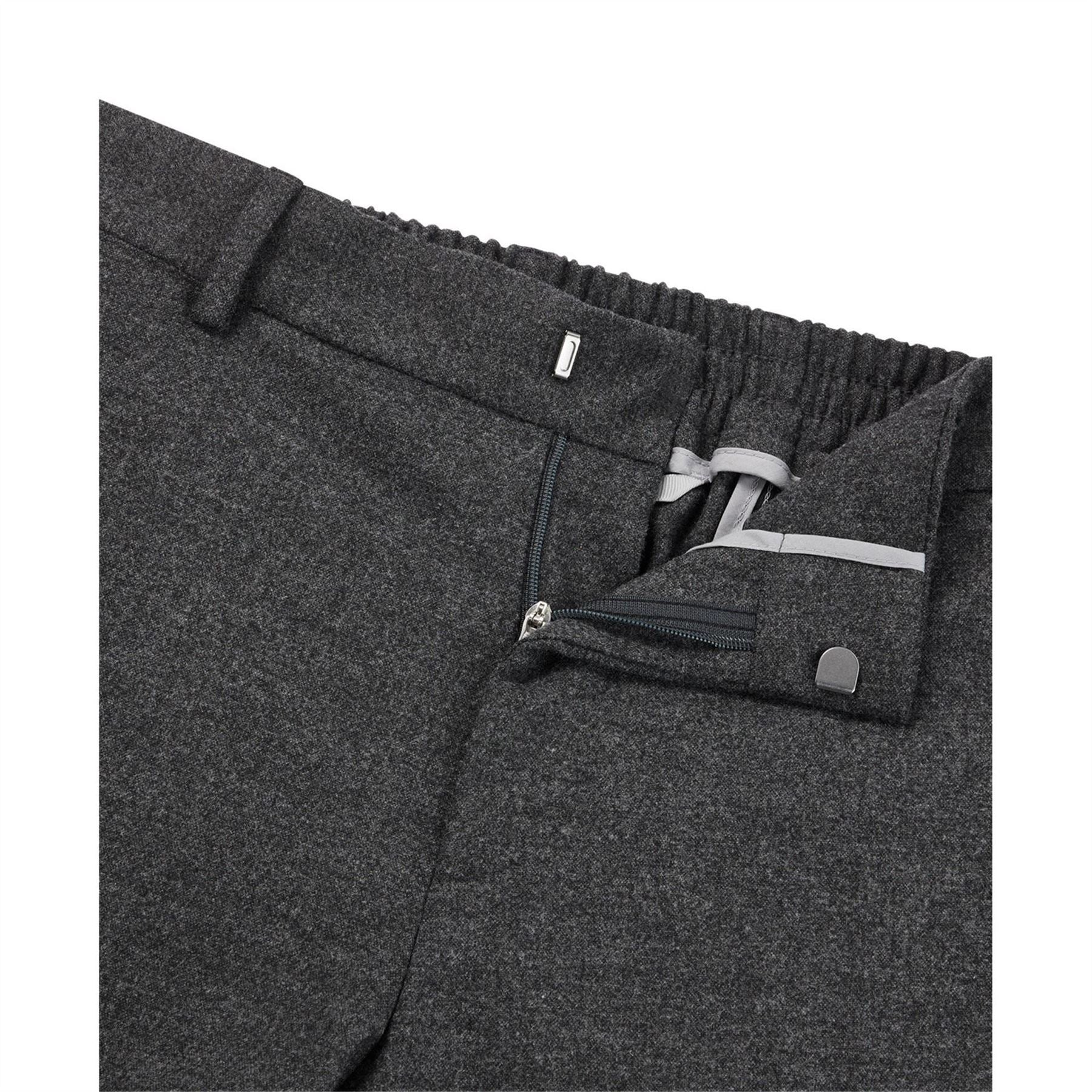 Boss Genius Solid Patterned Straight Trousers