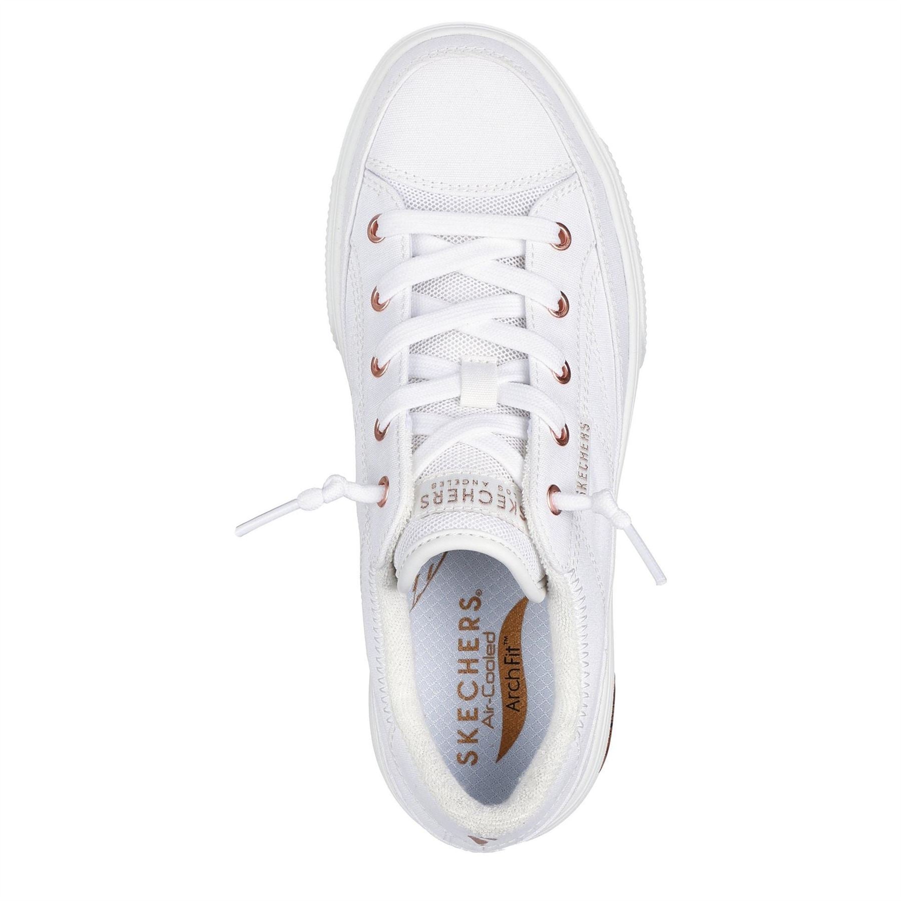 Skechers Womens Fit Arcade Meet Ya There Canvasas Trainers