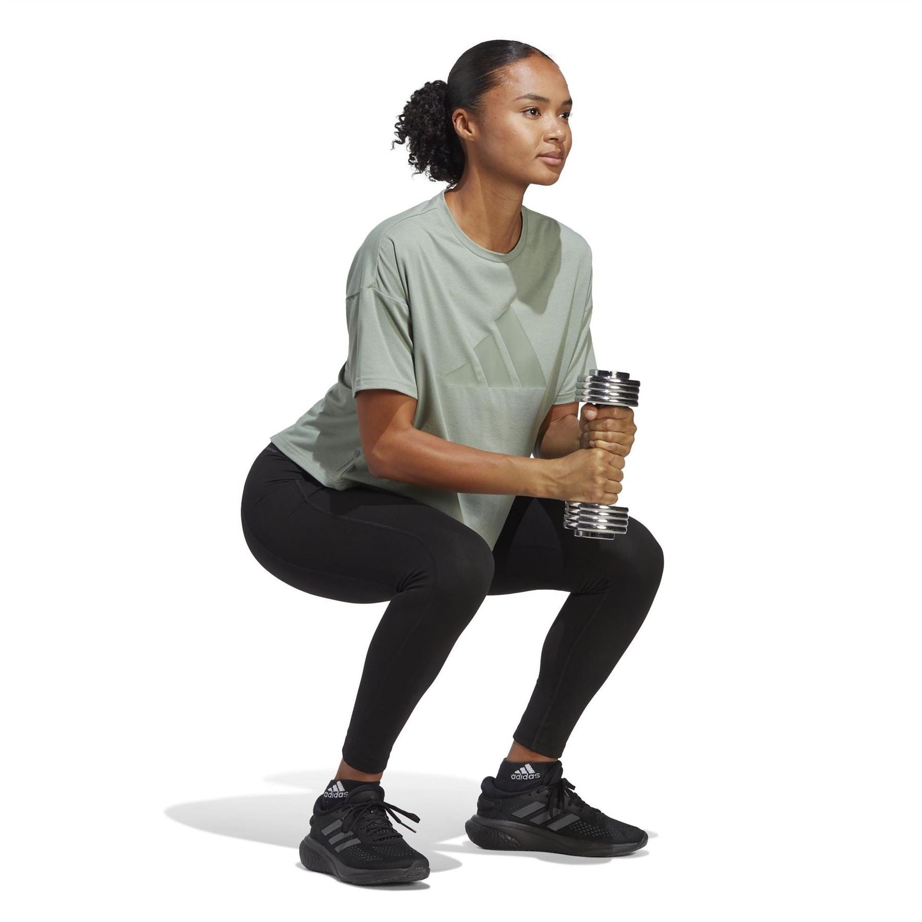 adidas Icons Logo Print Cropped T-Shirt