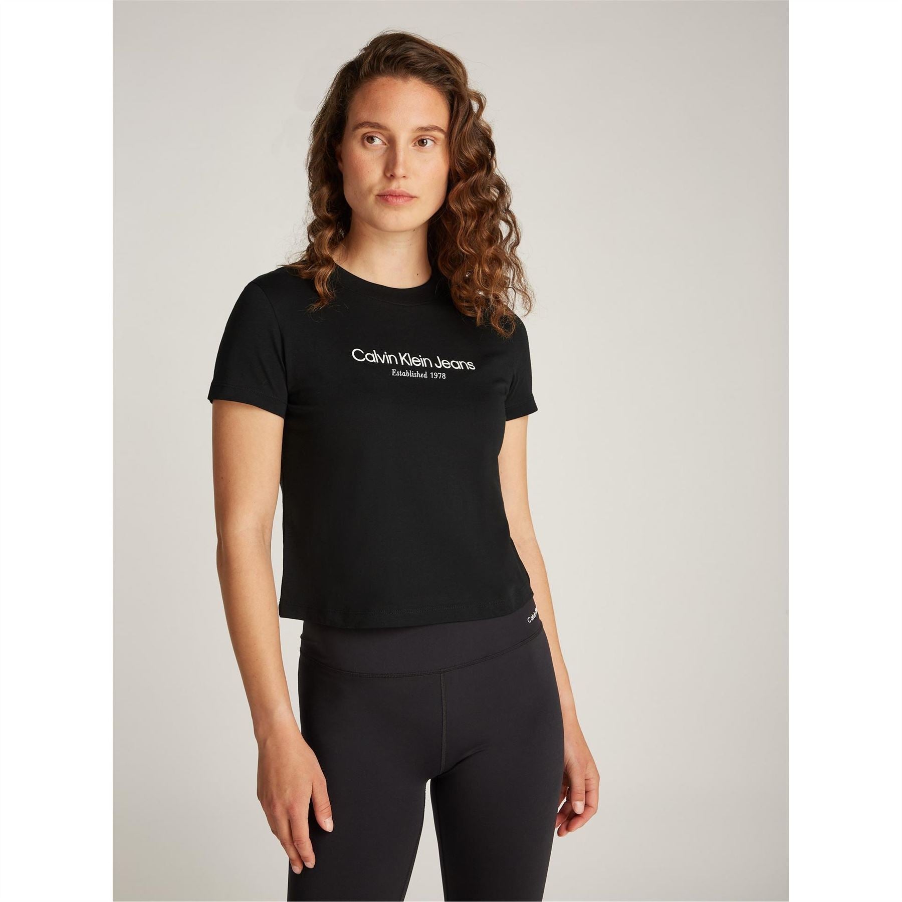 Calvin Klein Jeans Lettering Crew Neck Regular Fit T-Shirt