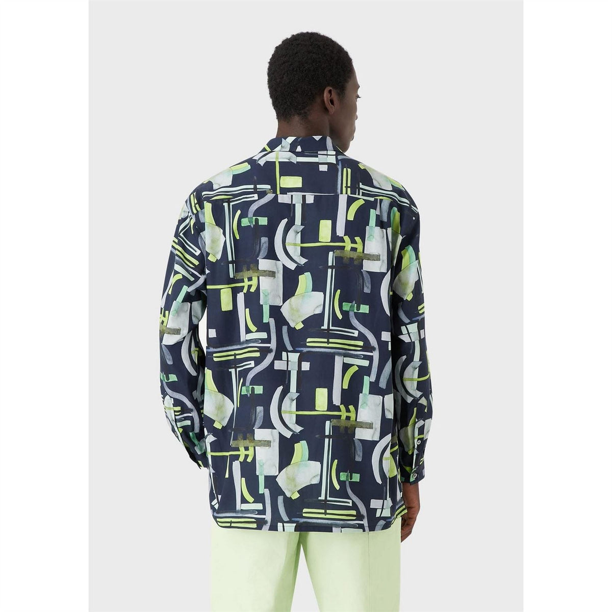 Emporio Armani Abstract Print Long Sleeve Shirt