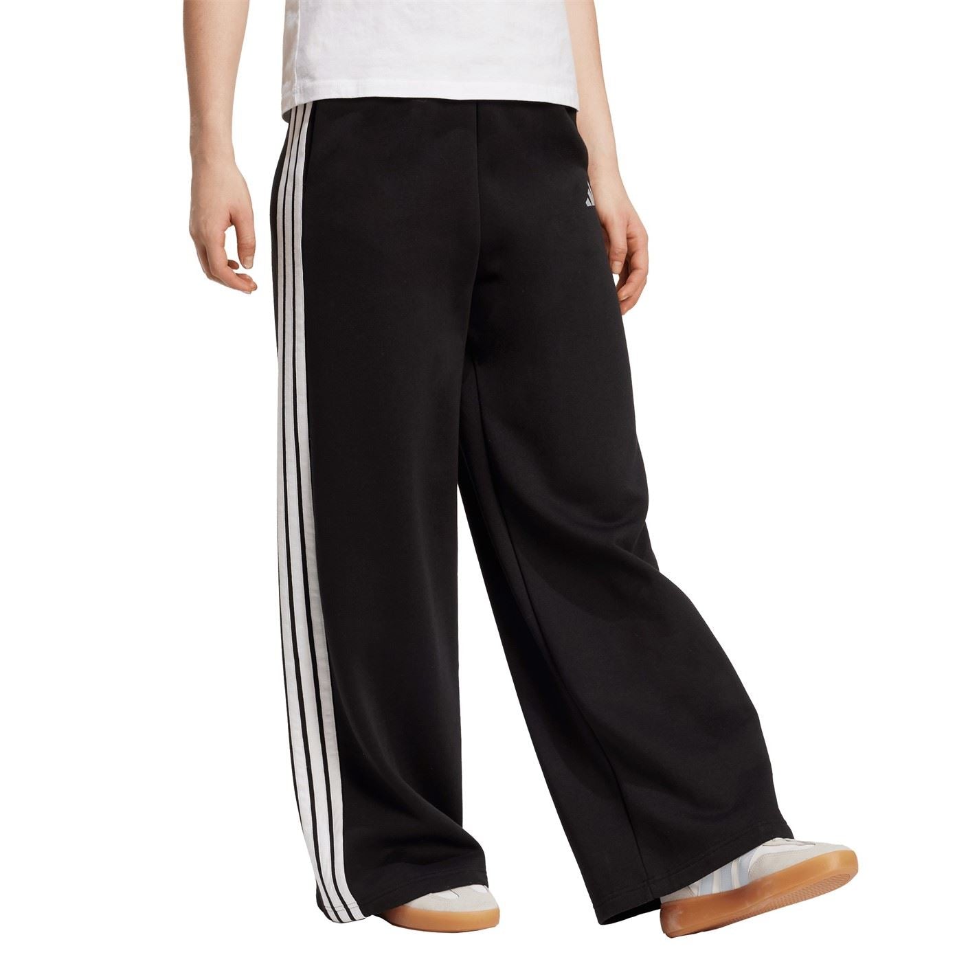 adidas Womens Essentials Wide Leg Fleece Pant