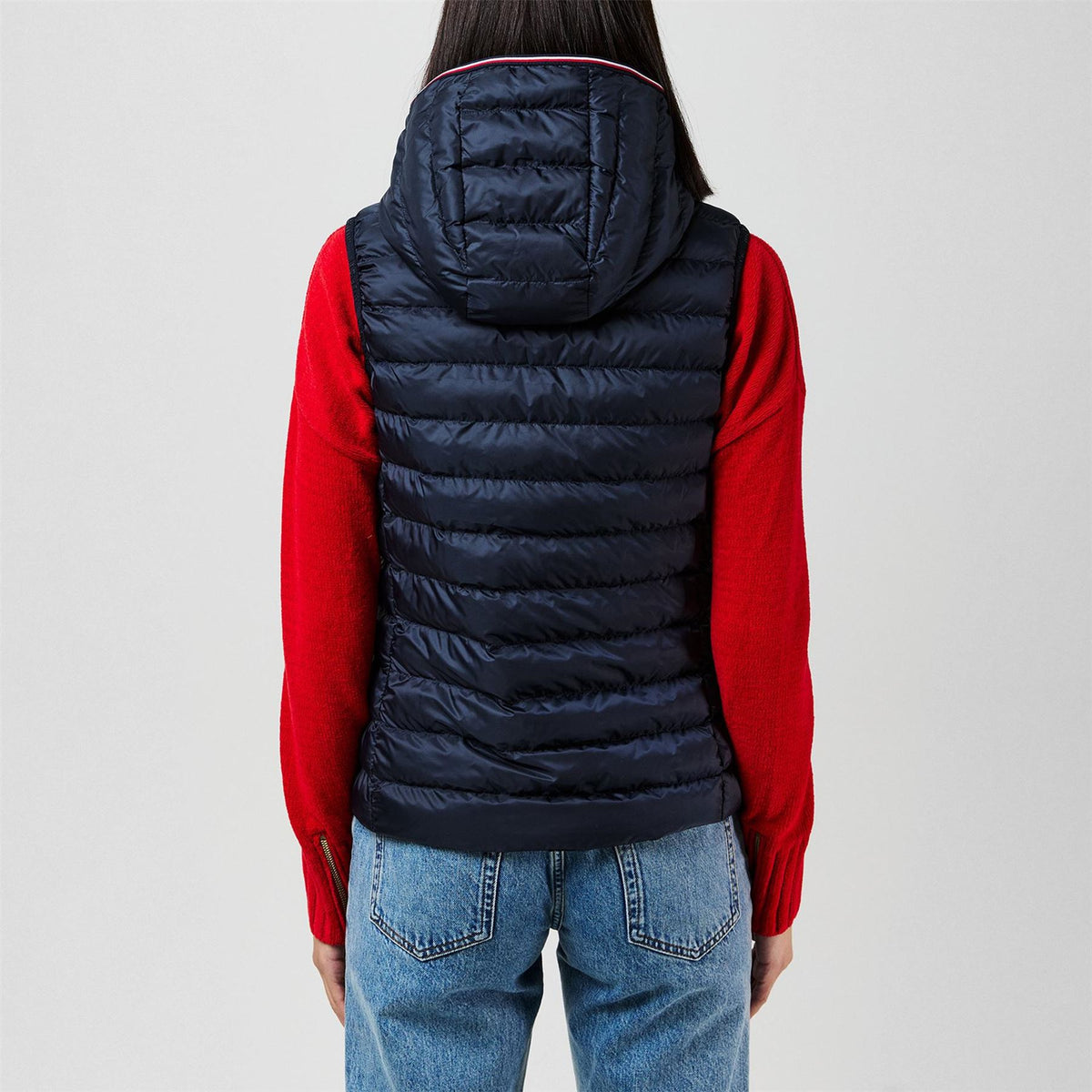 Tommy Hilfiger Heritage Low Down Duck Down Detachable Hood Sleeveless Short Puffer Jacket