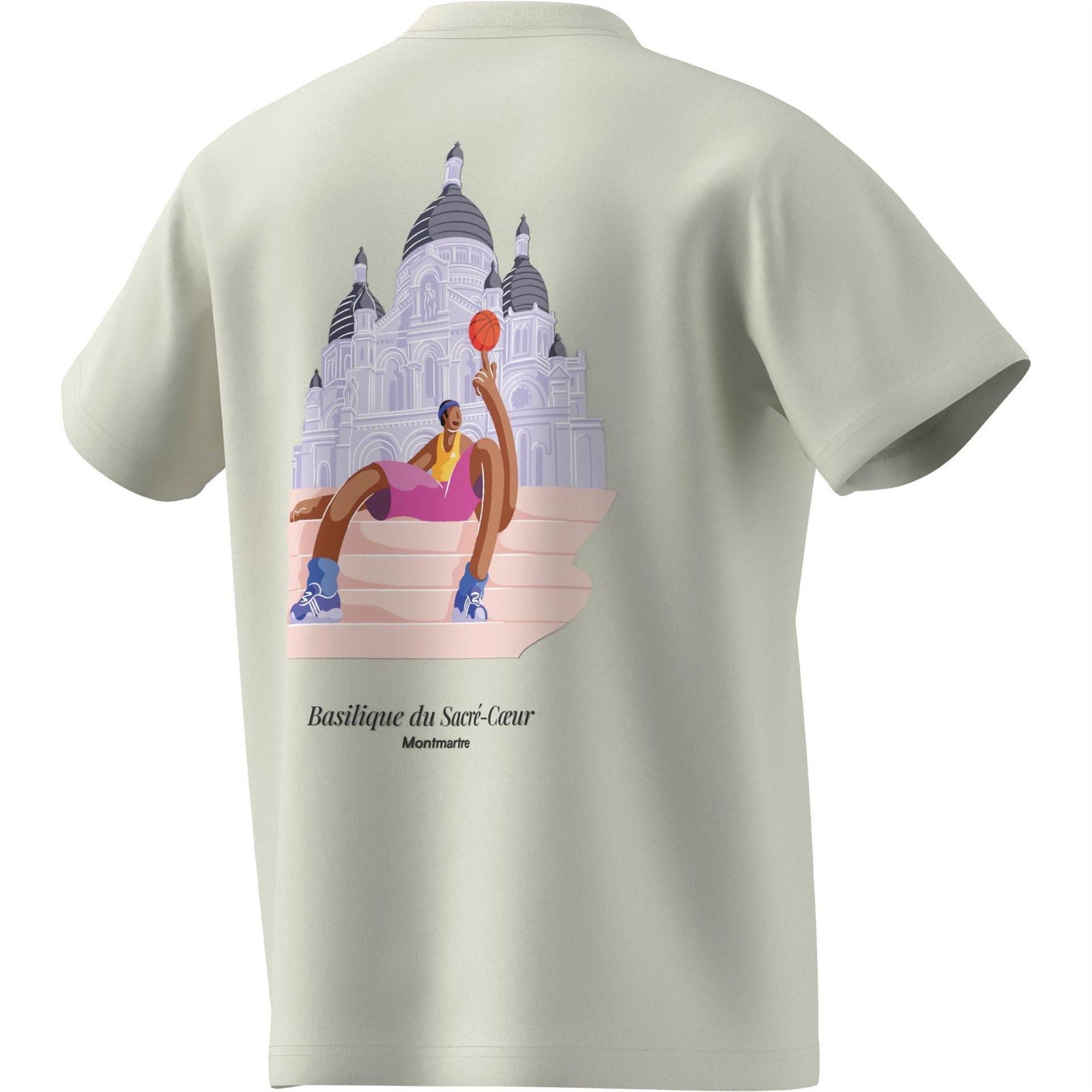 adidas Paris Text Graphic Crew Neck Short Sleeve T-Shirt