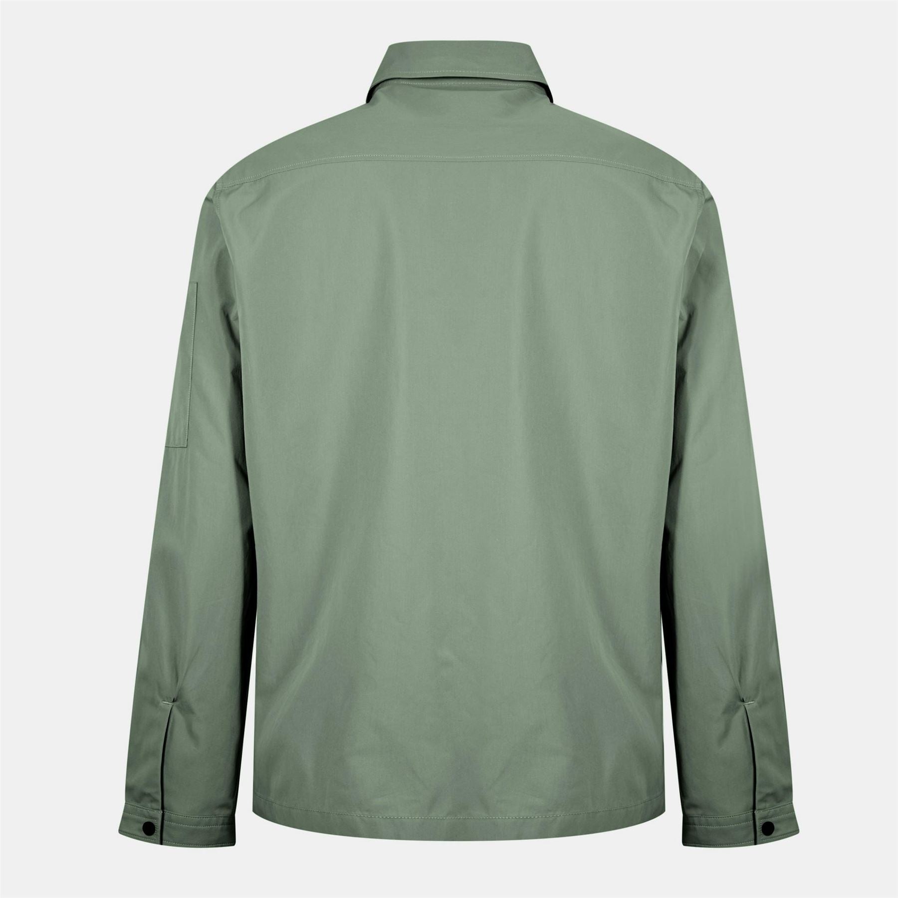 Hugo HUGO Emmond Cotton Long Sleeve Zip Overshirt   Contemporary Design with Logo Detail