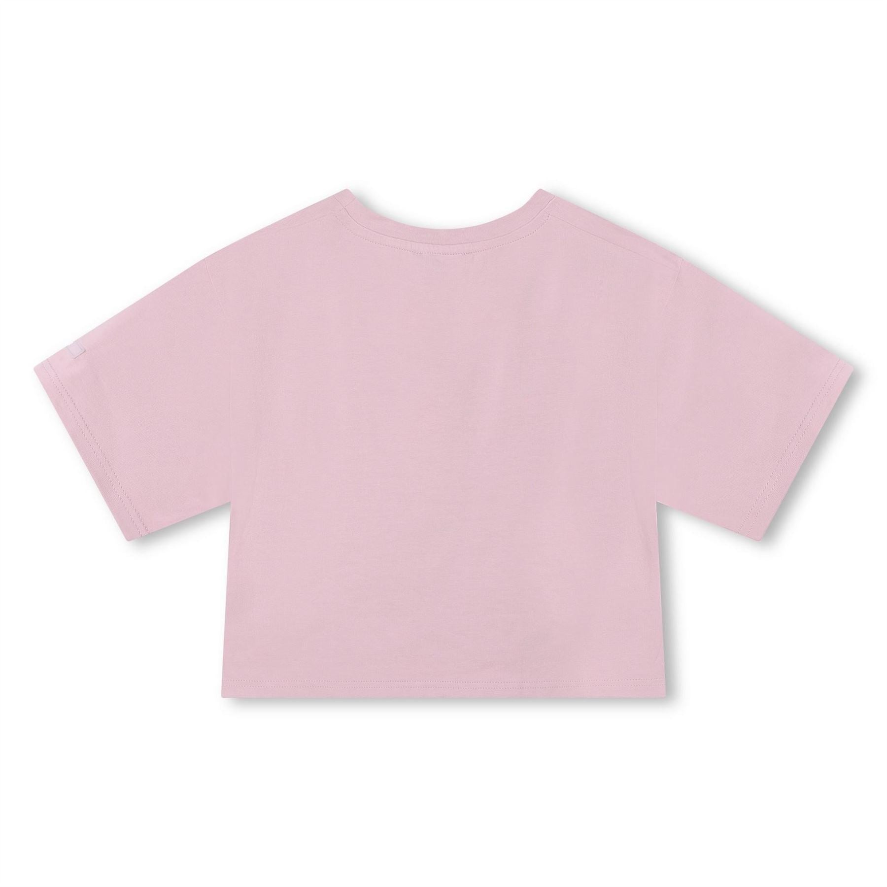 DKNY Box Logo Cropped Crew Neck T-Shirt