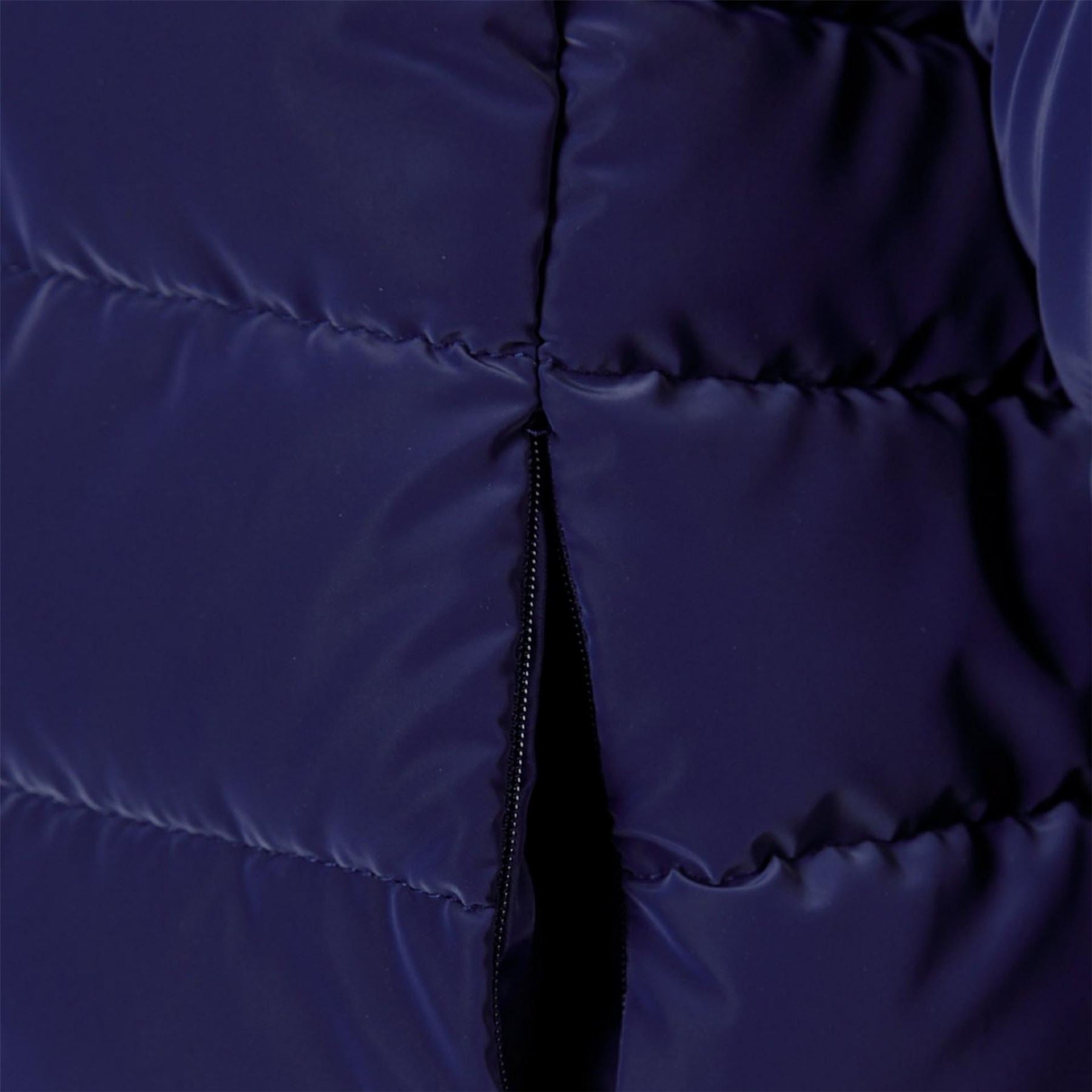 Minoti Girls Padded Jacket Velvet Feel Navy