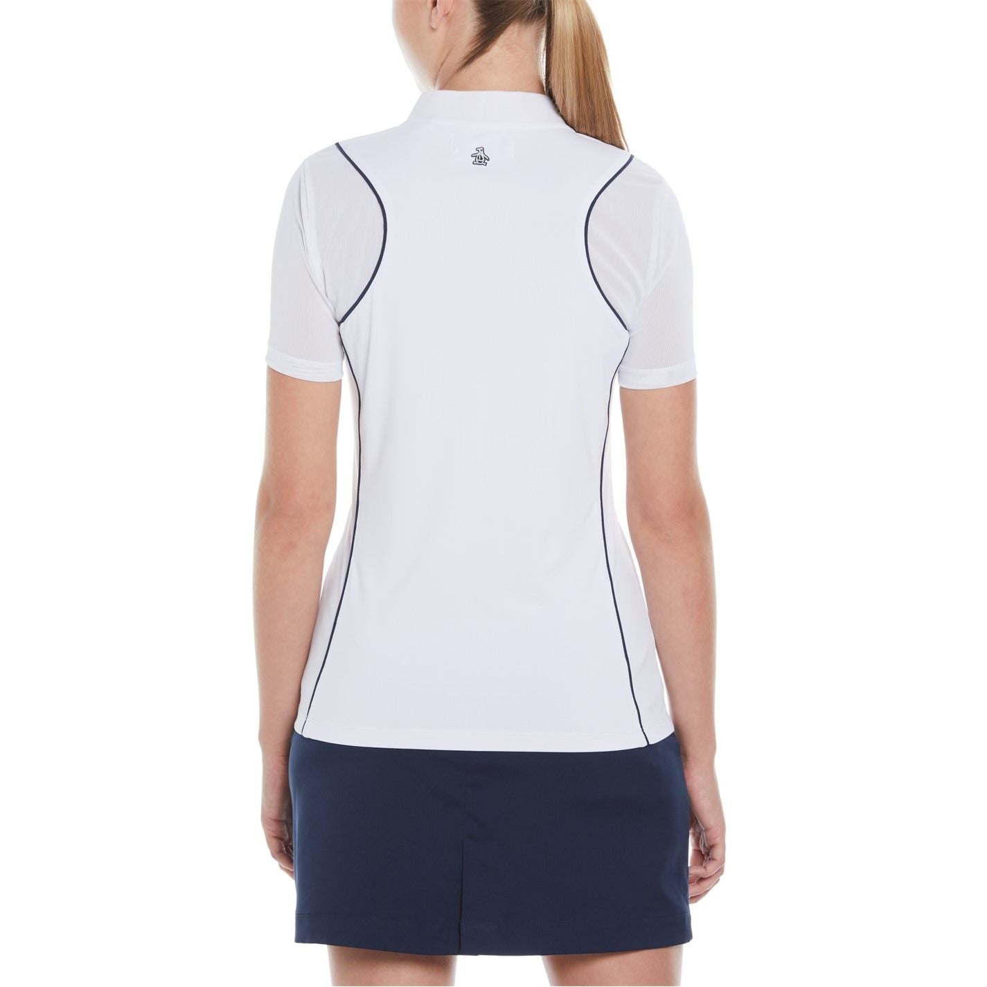 Original Penguin Golf PG Zipped Front Short Sleeve Performance Polo Shirt