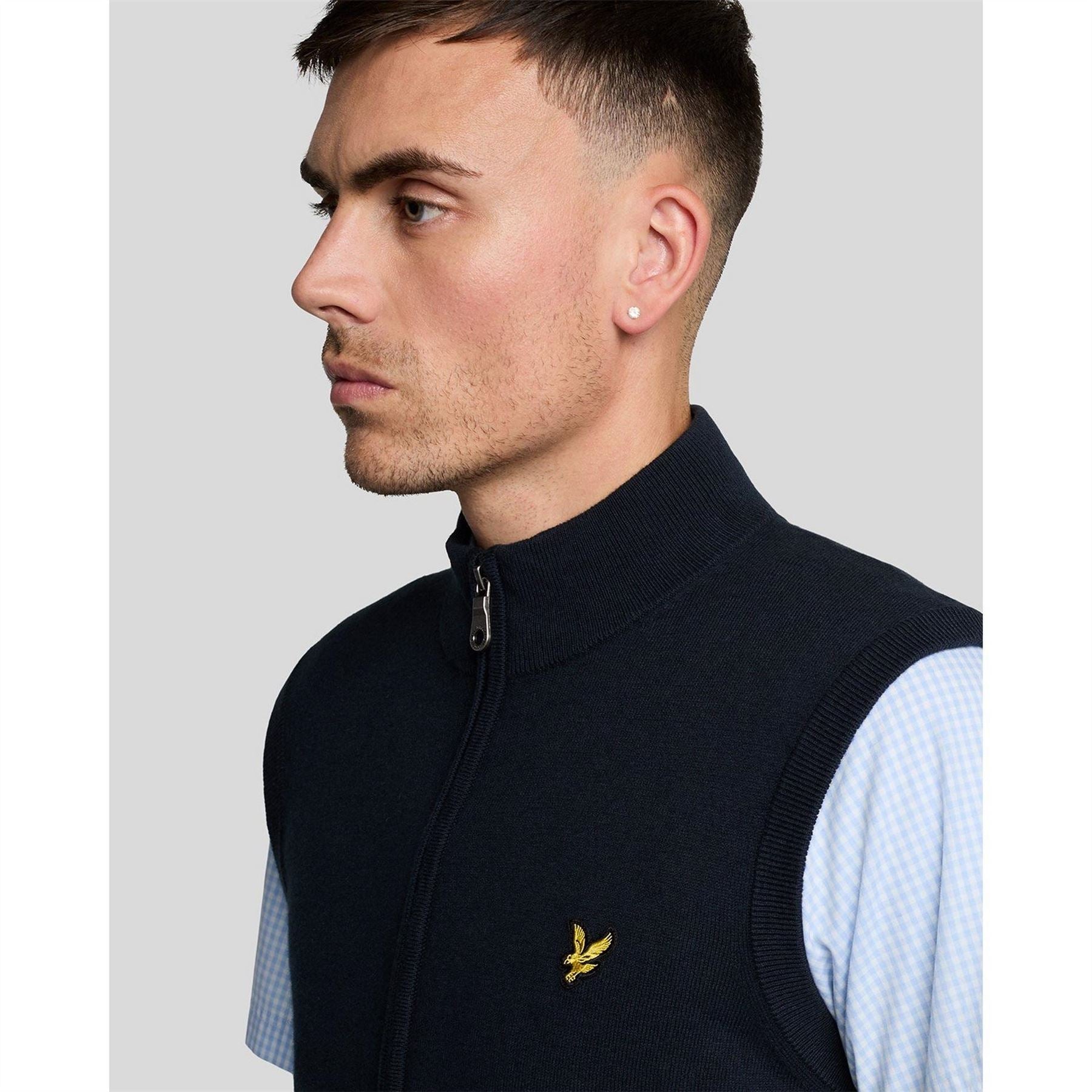 Lyle and Scott Zipped Knitted Sweater Vest