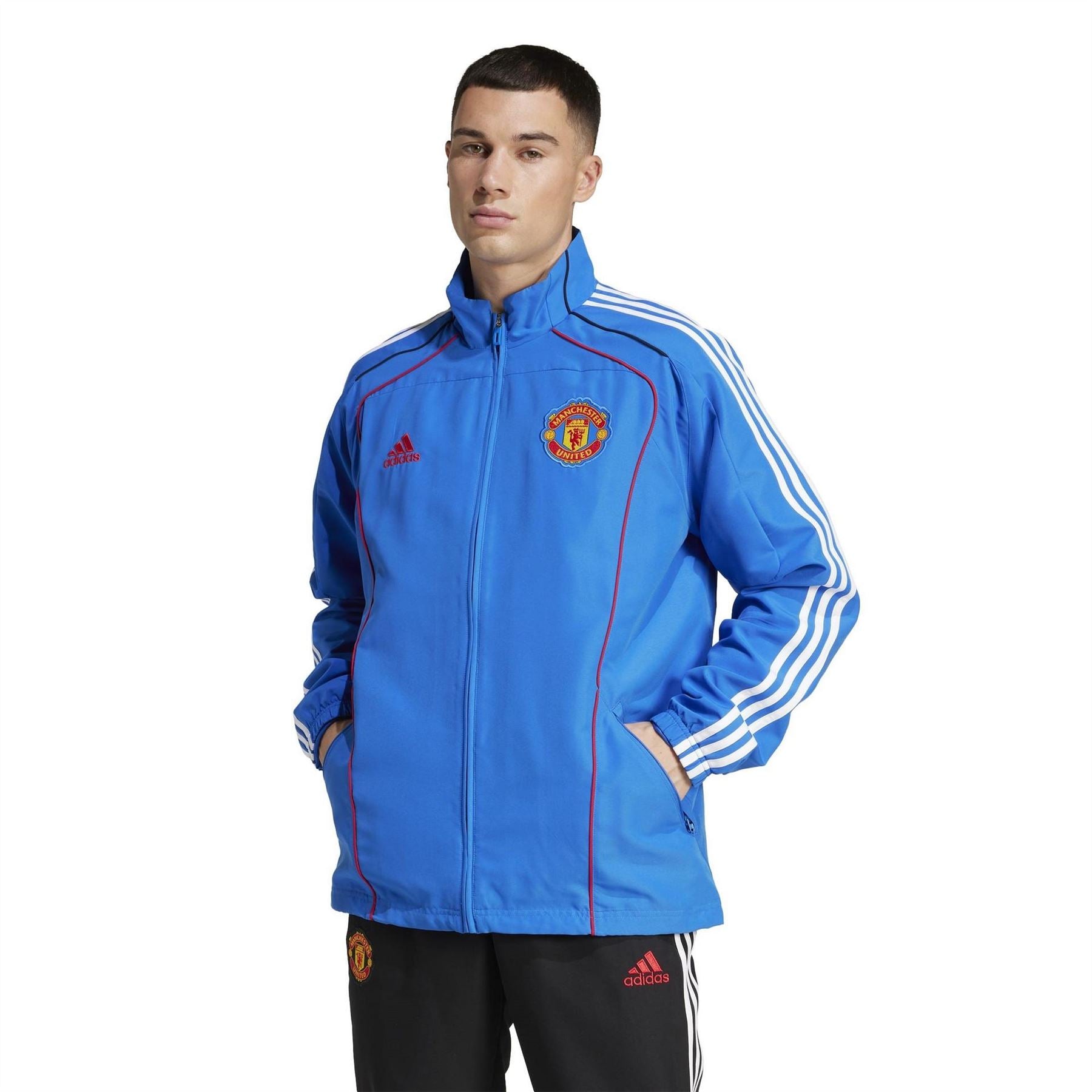 adidas Mens Manchester United Ubackpack Tracksuit Top