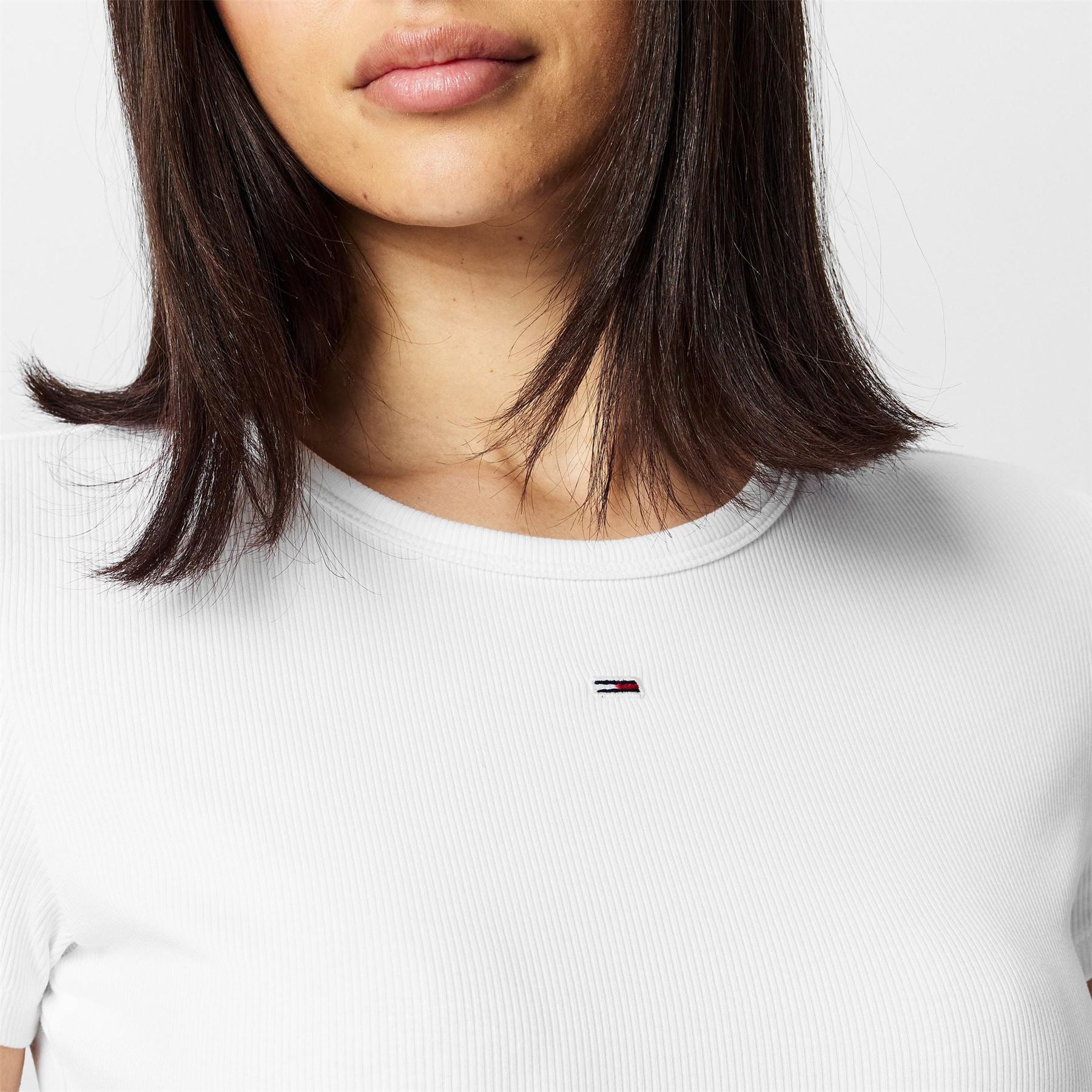 Tommy Jeans Slim Essential Rib Short Sleeve T-Shirt