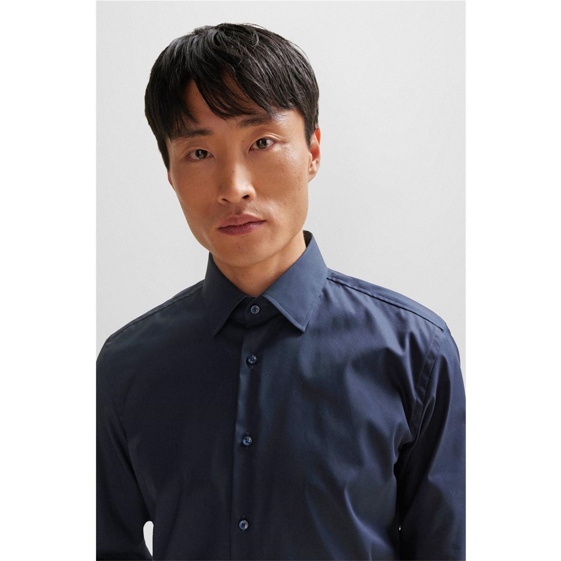 Boss Regular Fit Collared Neck Long Sleeve Oxford Shirt