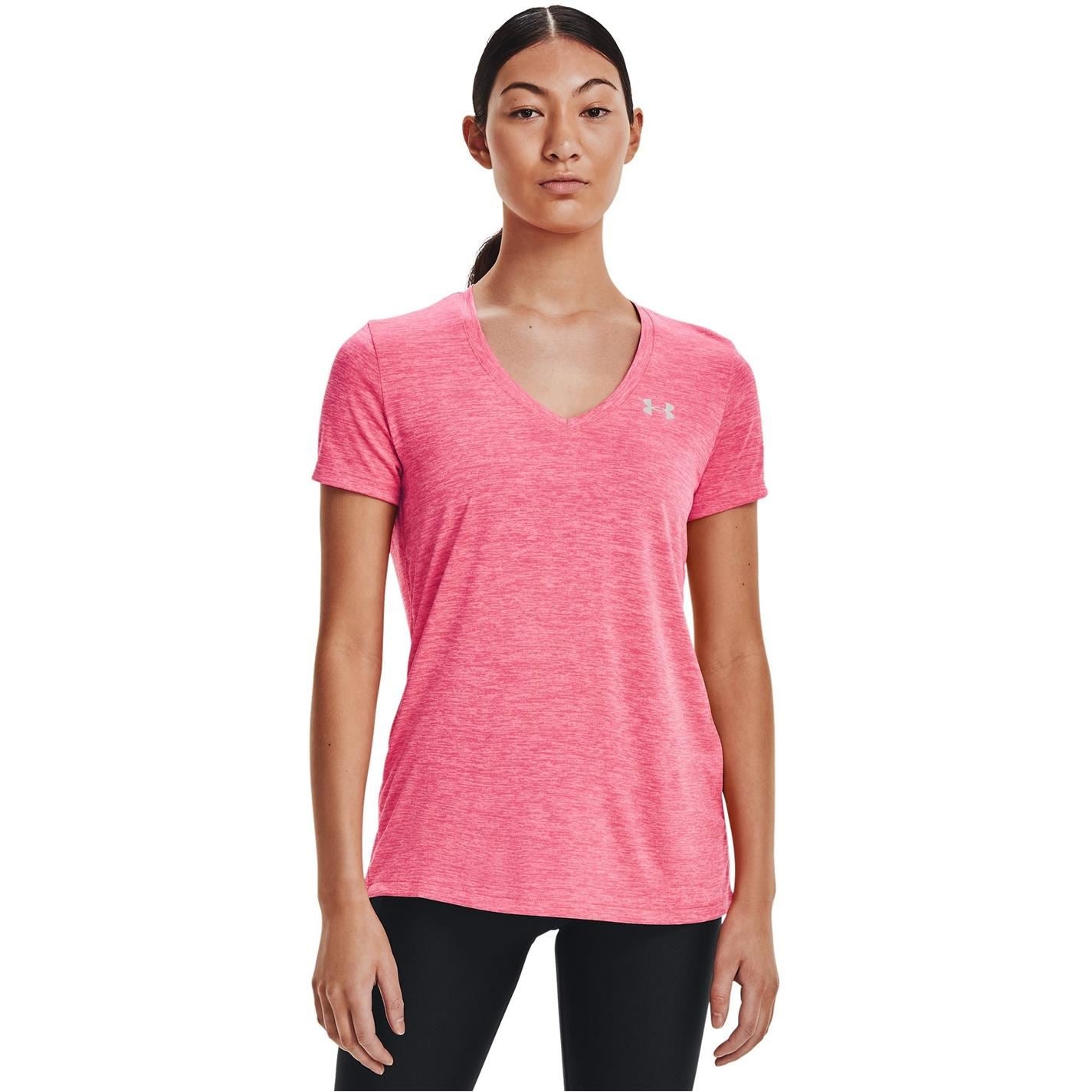 Under Armour Womens Armour Tech™ Twist V Neck Short Sleeve
