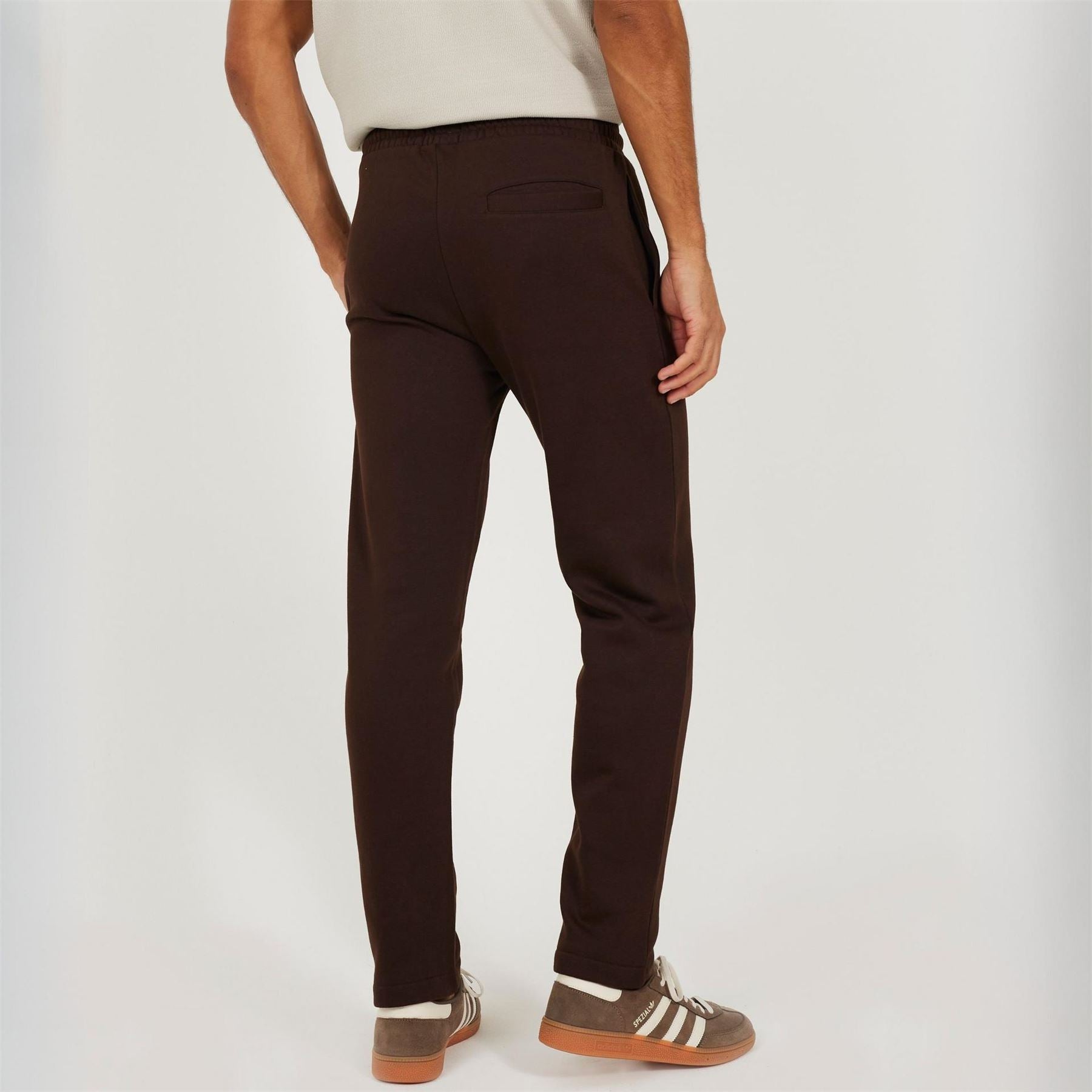 Brave Soul Straight Leg Open Hem Fleece Jogging Bottoms