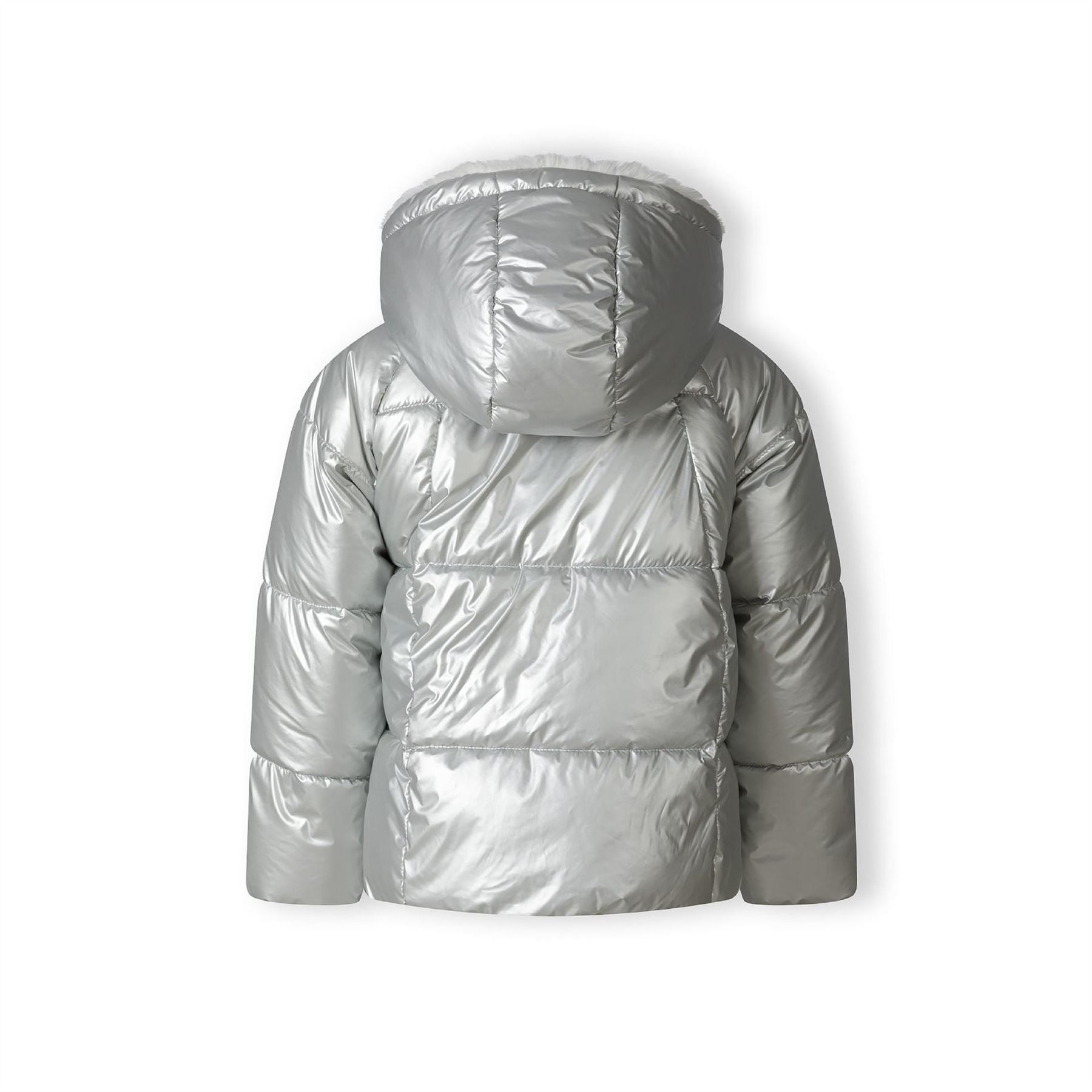 Minoti Girls Padded Reversible Jacket Silver
