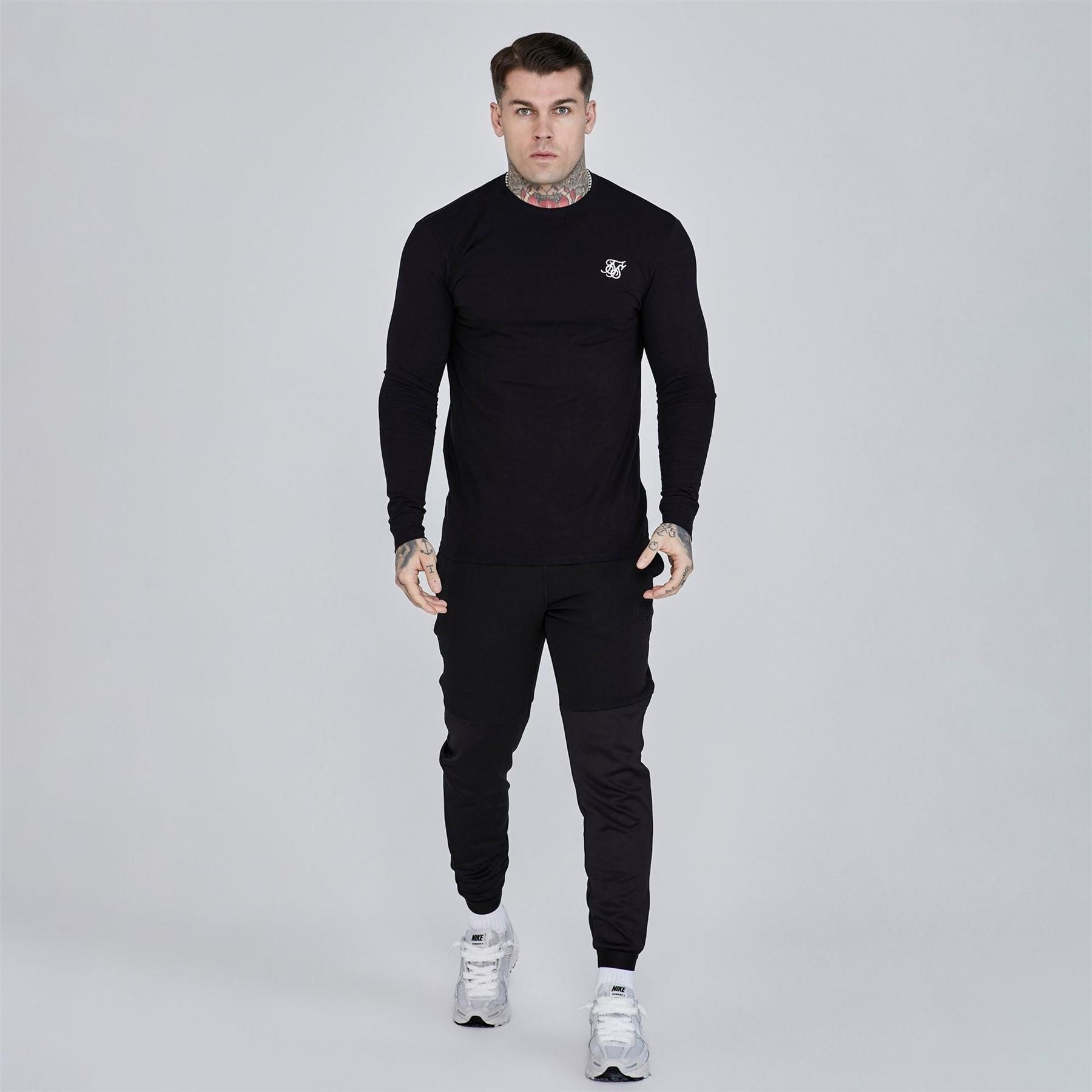 SikSilk Essential Slim Fit Crew Neck T-Shirt
