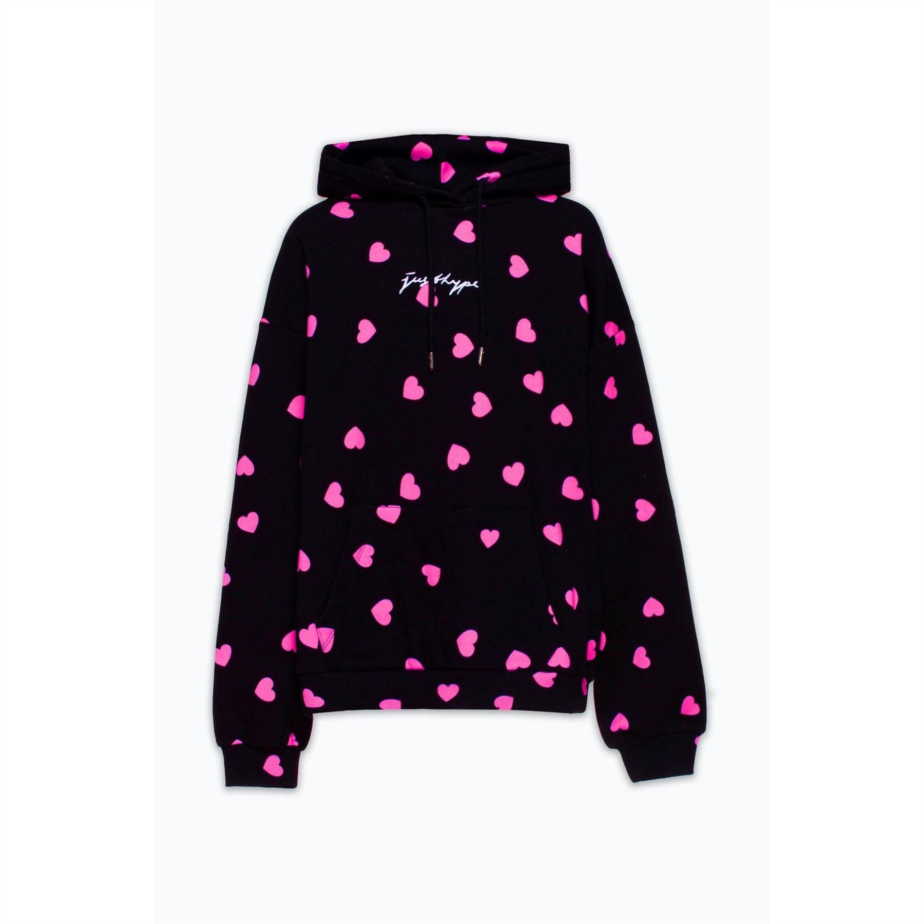 Hype Hooded Heart Print Sweatshirt