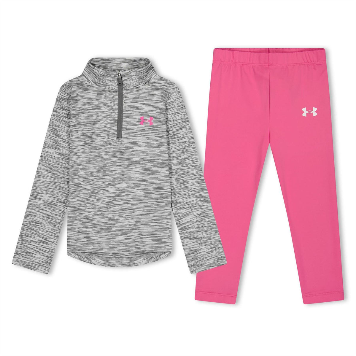 Under Armour Quarter Zip Neck Long Sleeve Sweater Top Pant Set