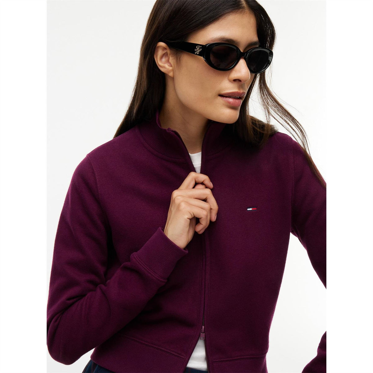Tommy Jeans Essential Fitted Full Zip Cotton Fleece