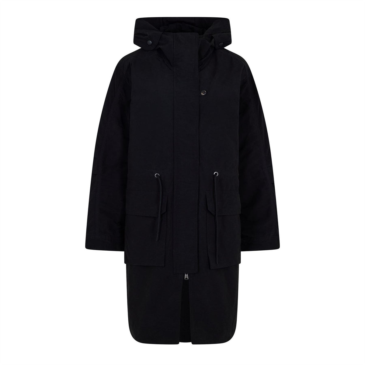 Timberland Solid Patterned Hooded Parka Coat