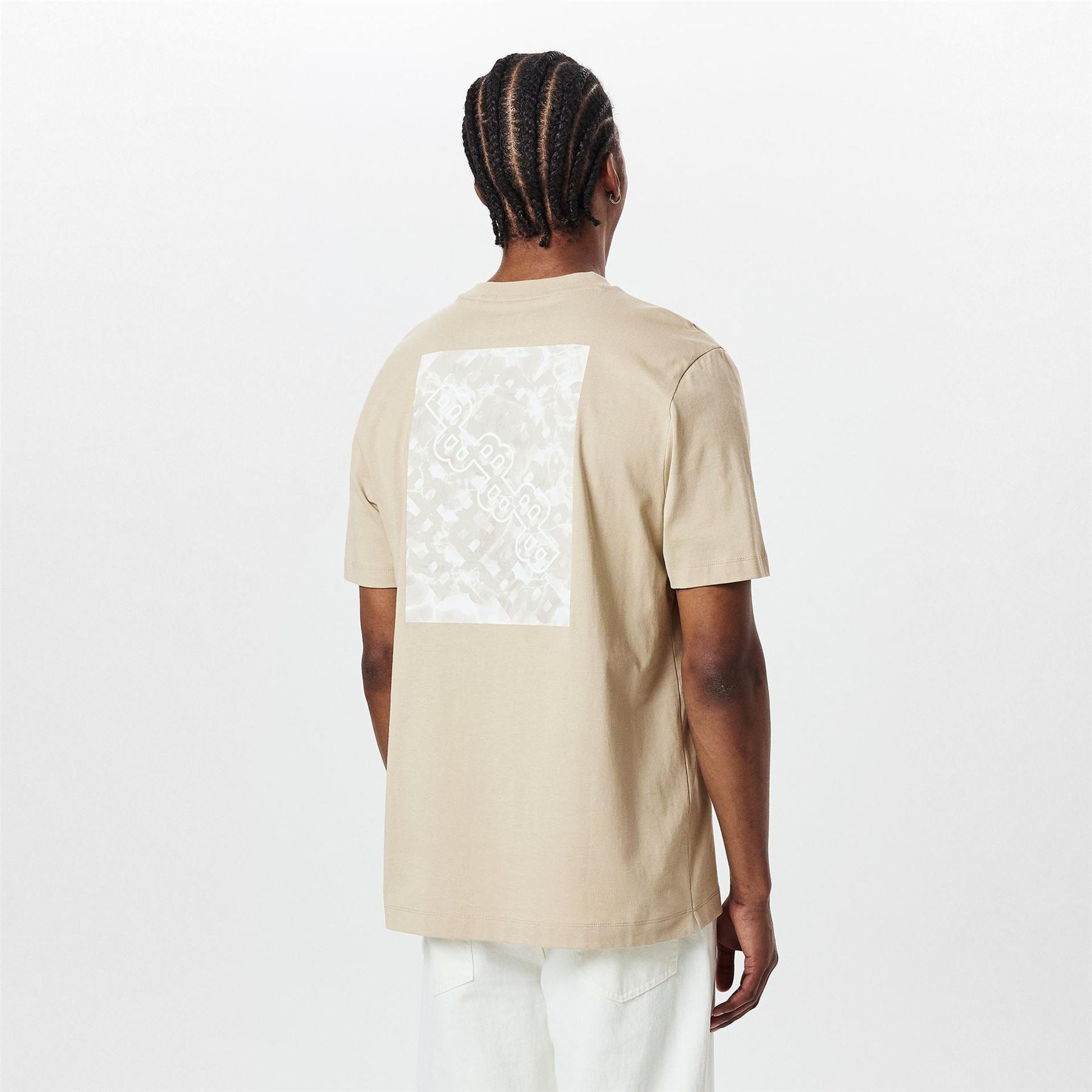 Boss Box Print Crew Neck Regular Fit T-Shirt