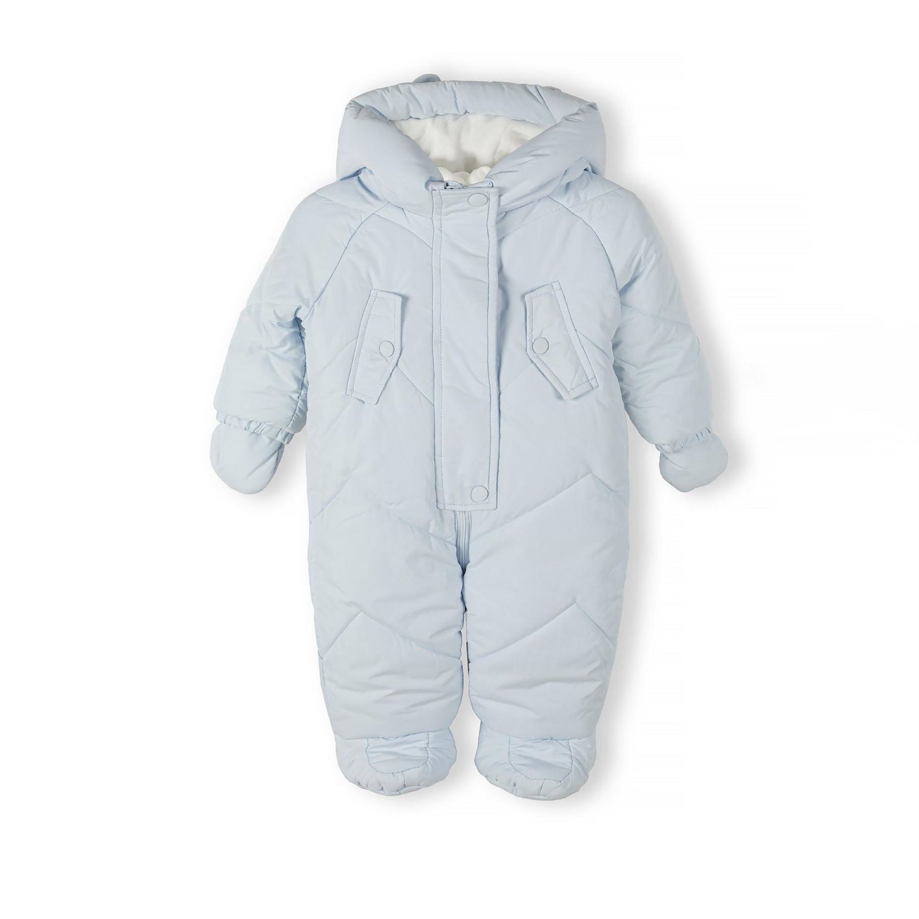 Minoti Baby Unisex Snowsuit With 3d Ears Light Blue