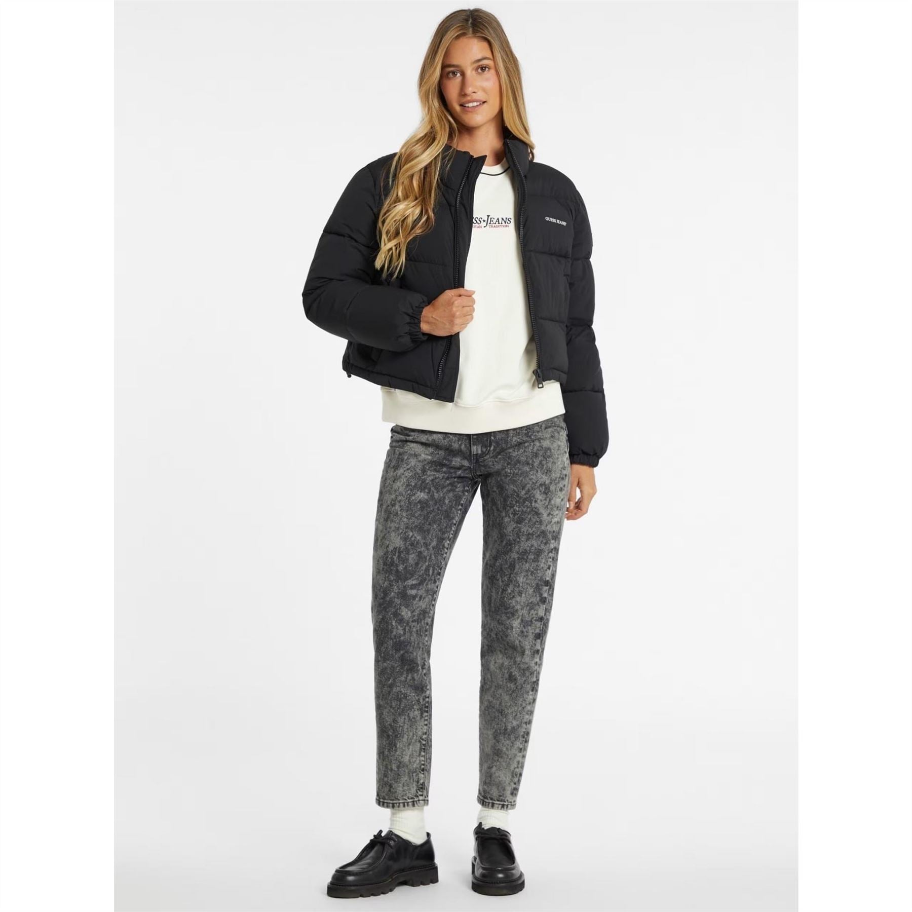 Guess Cropped Puffer Jacket