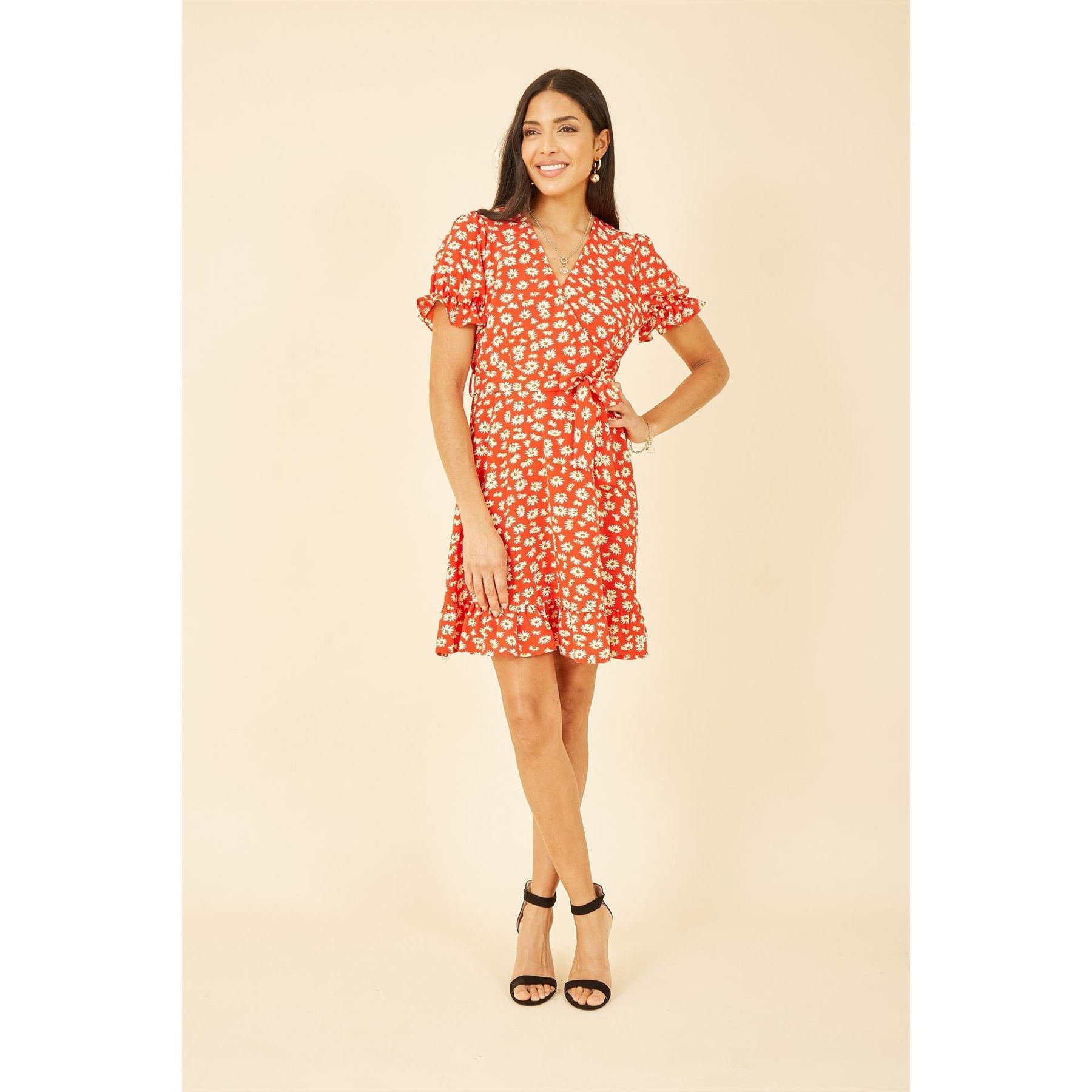 Mela London Daisy Print Wrap Dress