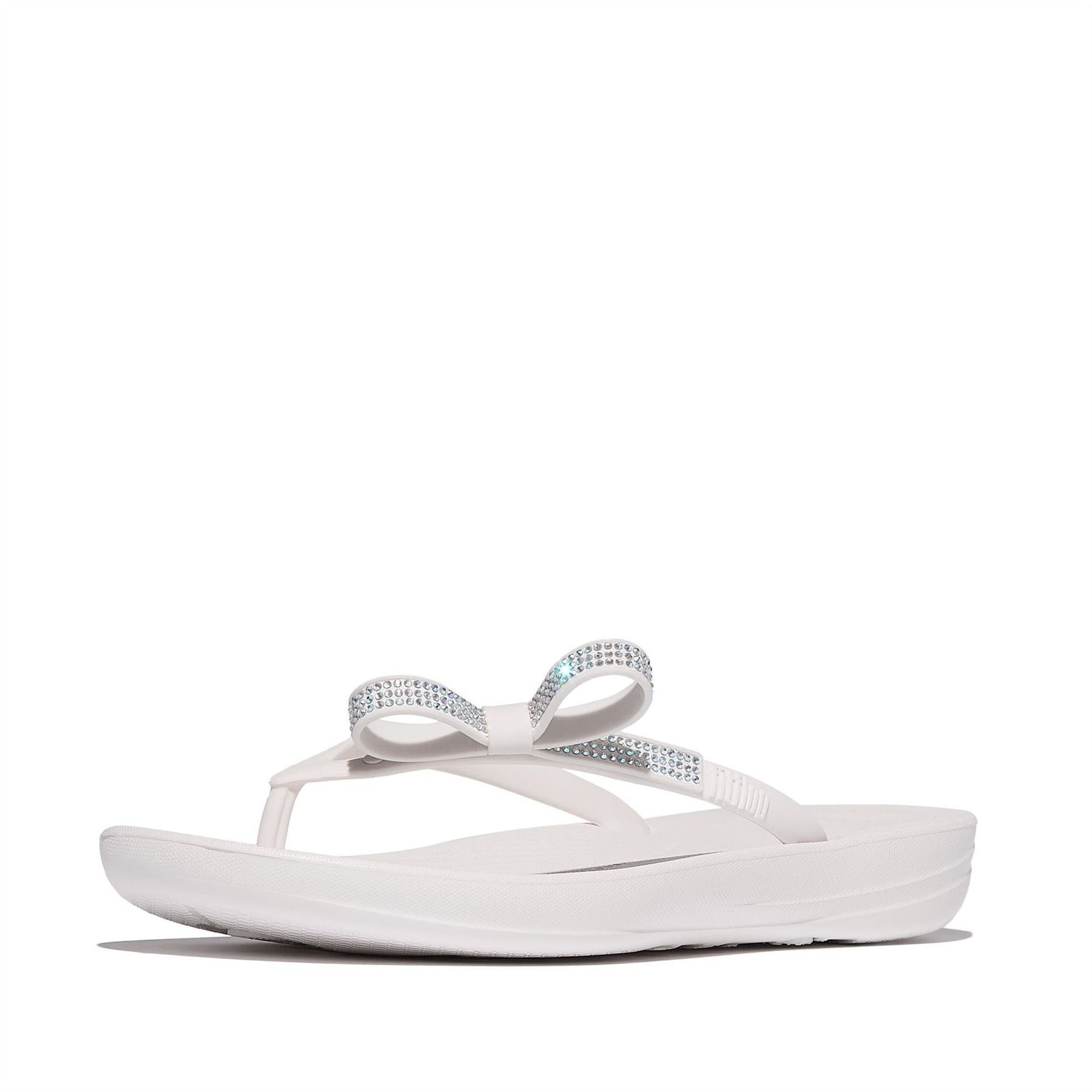 Fitflop Iqushion Bow Metallic Flip Flop Sandals