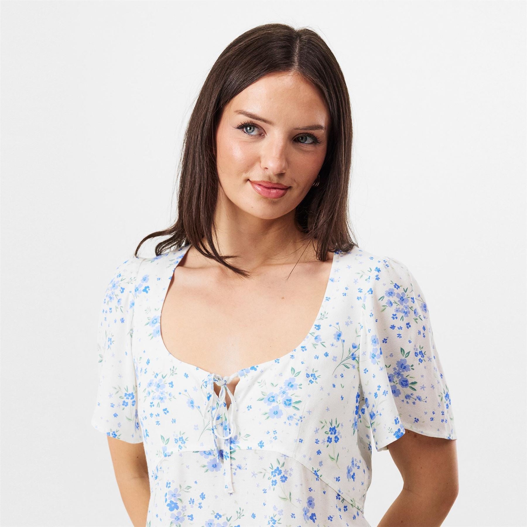 Jack Wills Keyhole Neck Regular Fit Short Sleeve Blouse