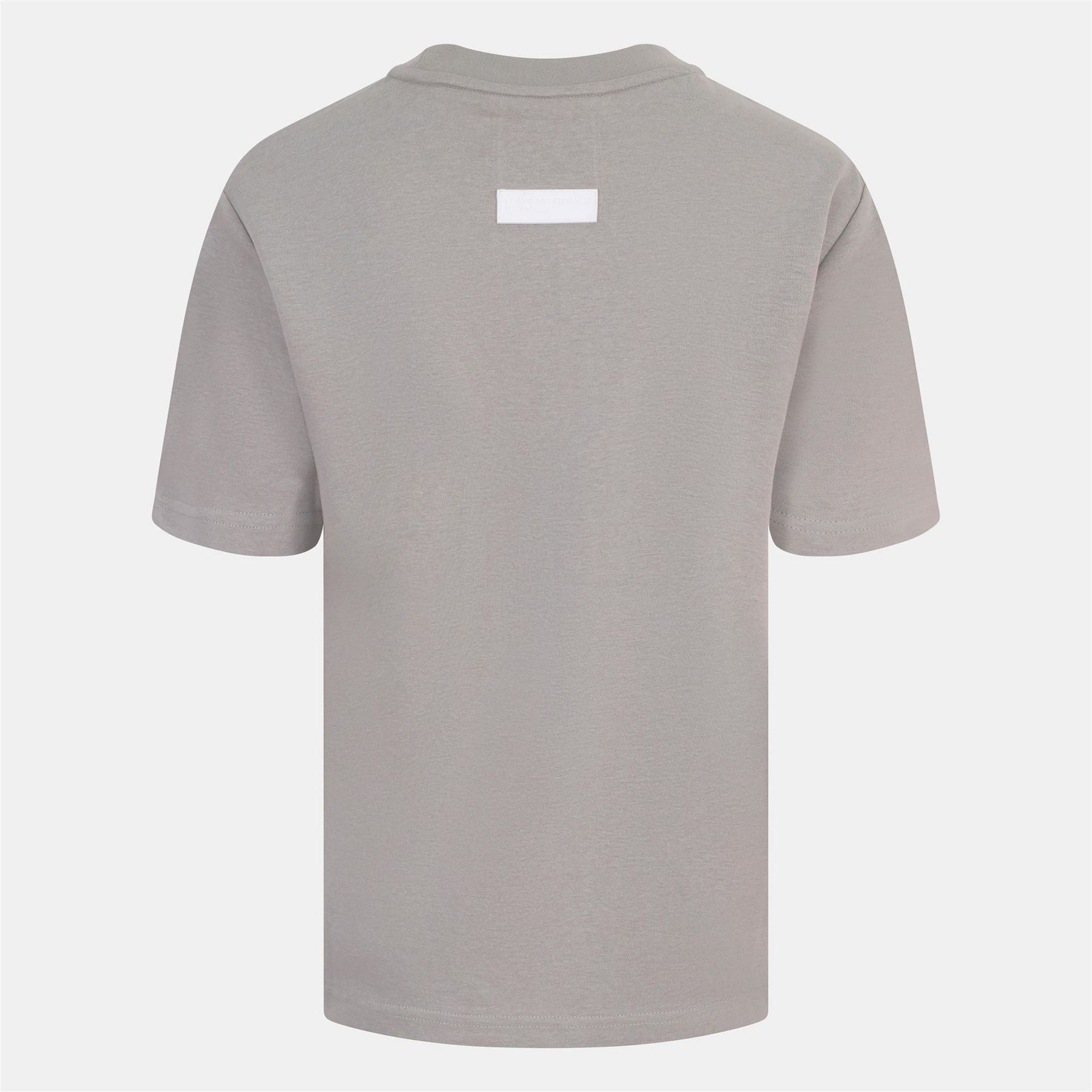 Blank Essentials Lettering Crew Neck Ribbed Collar Short Sleeve Boyfriend T-Shirt