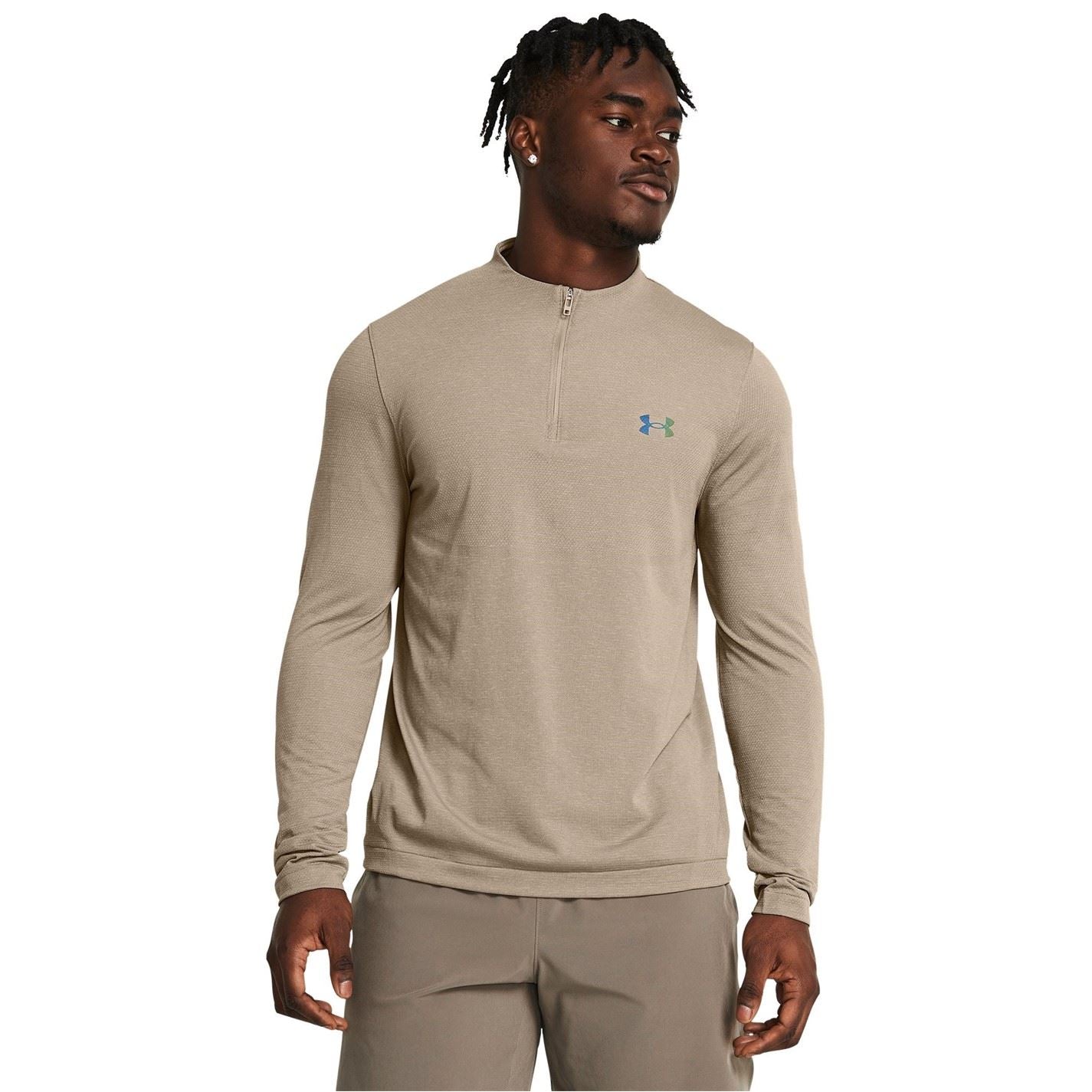 Under Armour Zip Neck Long Sleeve Performance T-Shirt