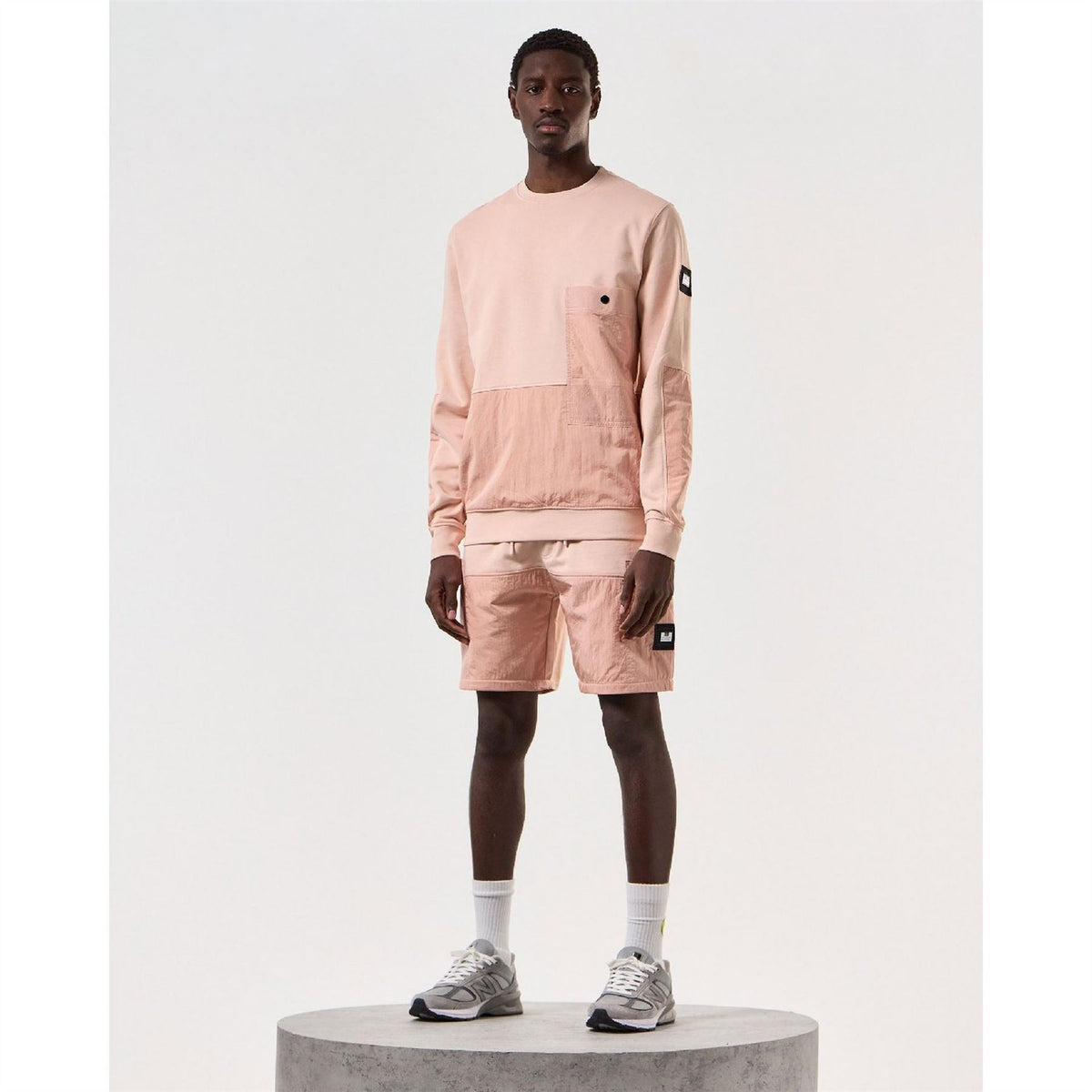 Weekend Offender Azeez Parach Solid Shorts with Elasticated Waistband