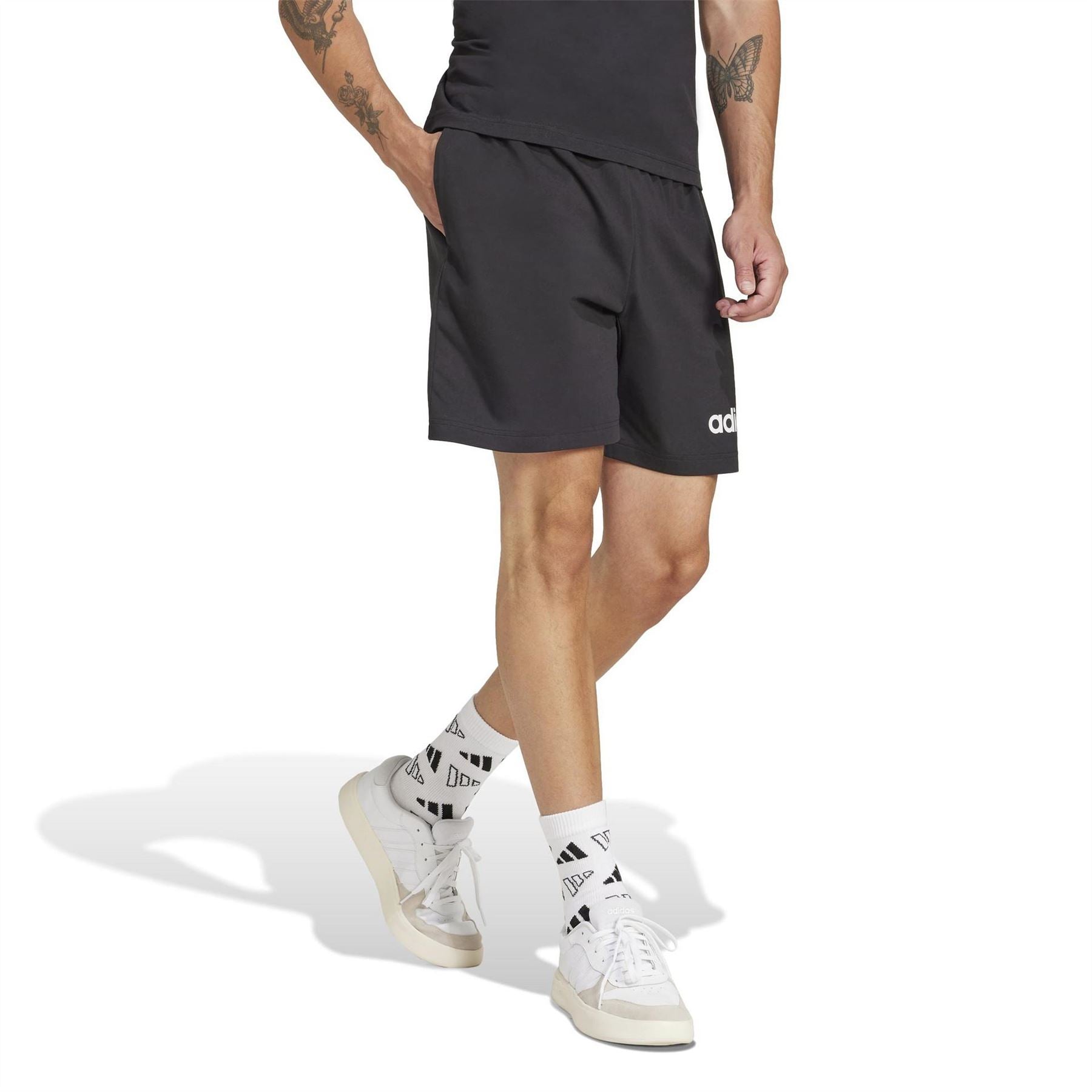 adidas Mens Essentials Linear Single Jersey Shorts