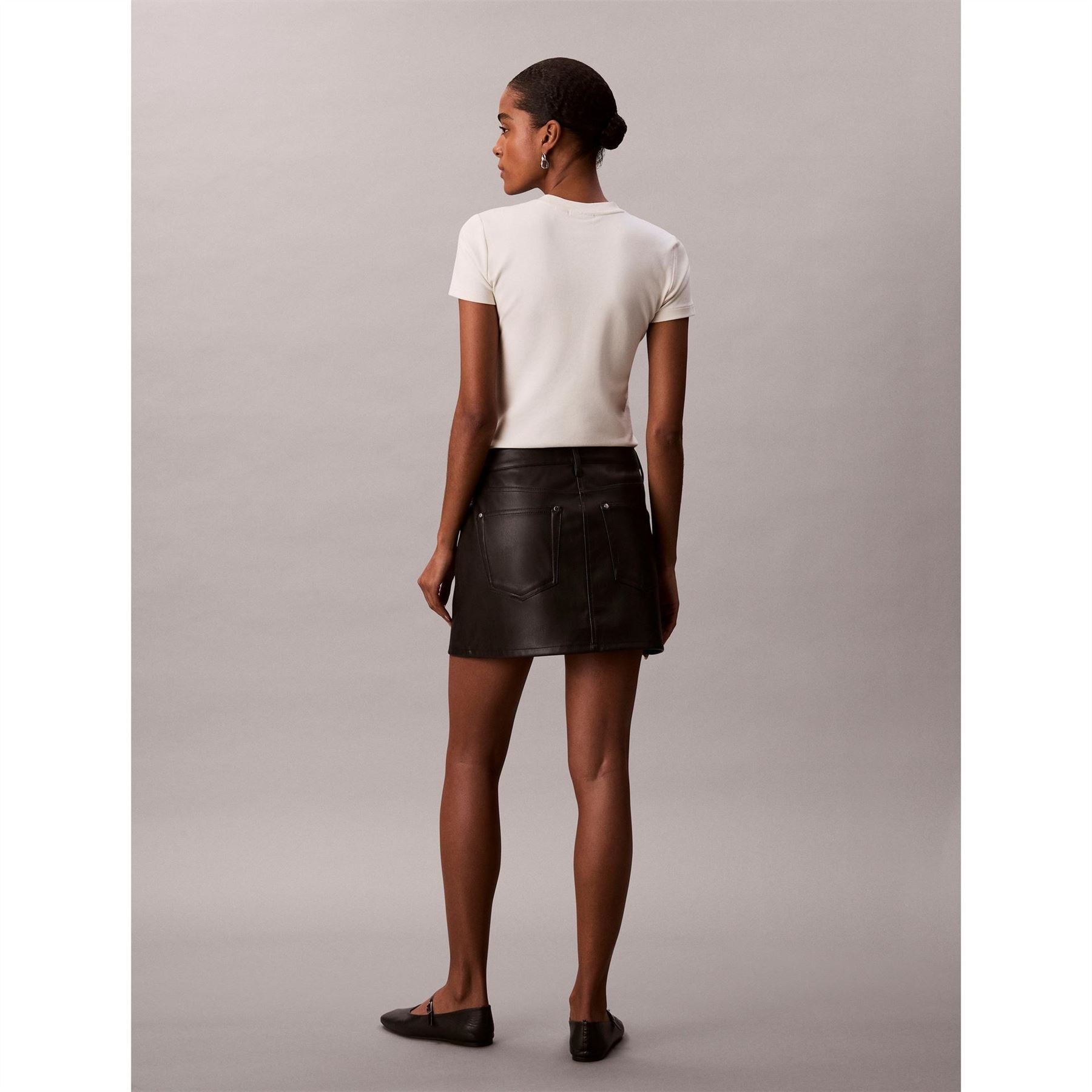 Calvin Klein Jeans Leather Mini Skirt