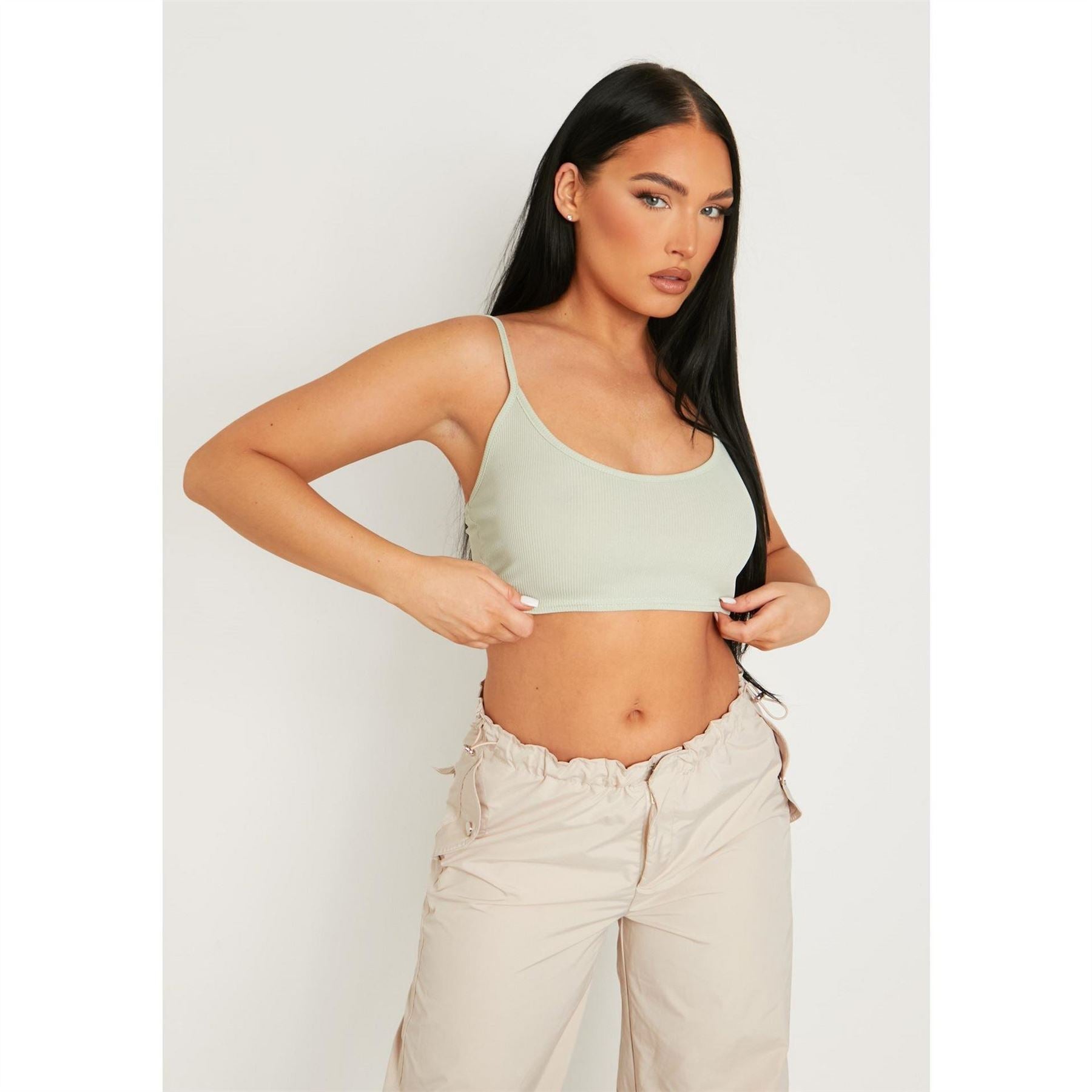 Missy Empire Ribbed Strappy Bralet