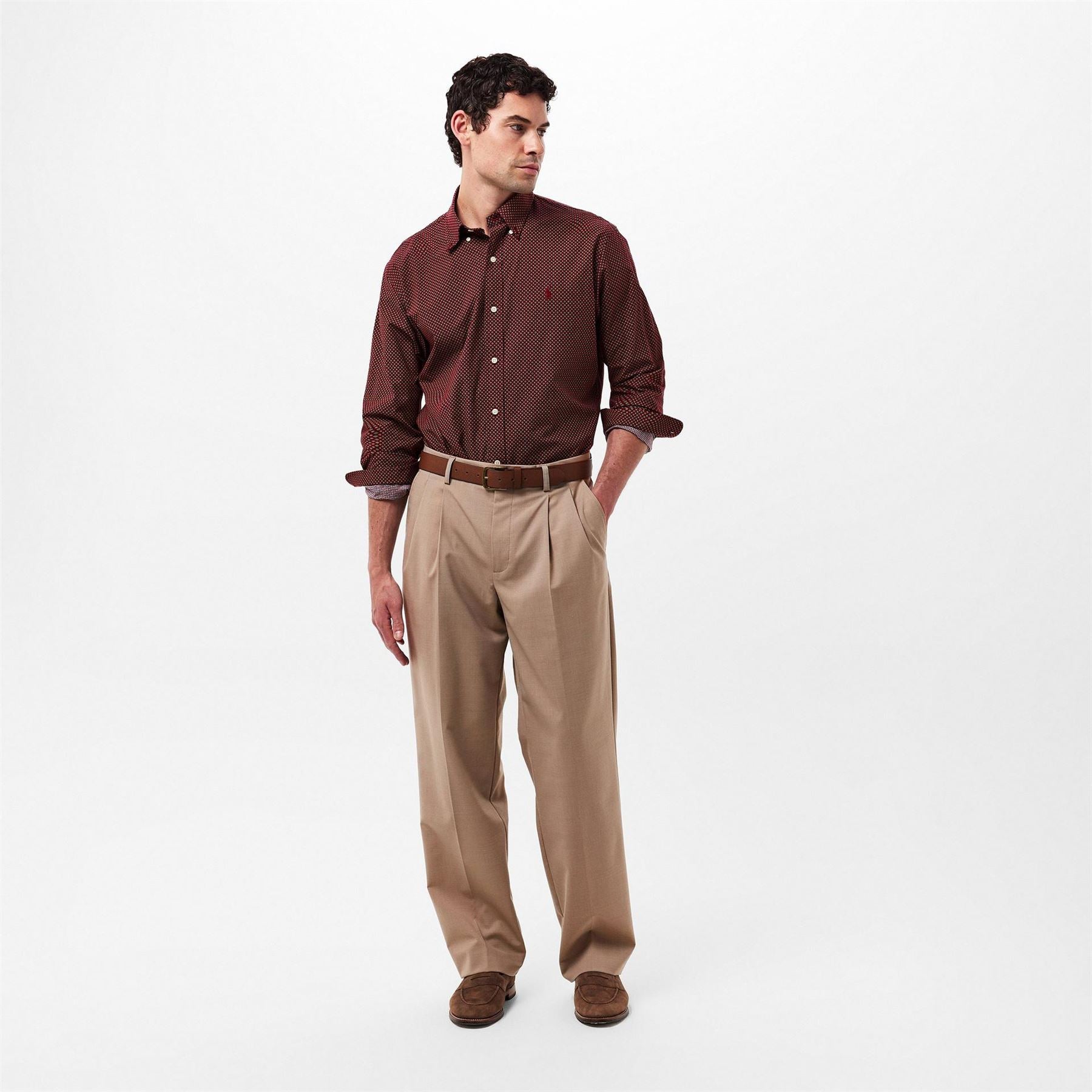 Polo Ralph Lauren Foulard Long Sleeve Shirt Collar Shirt