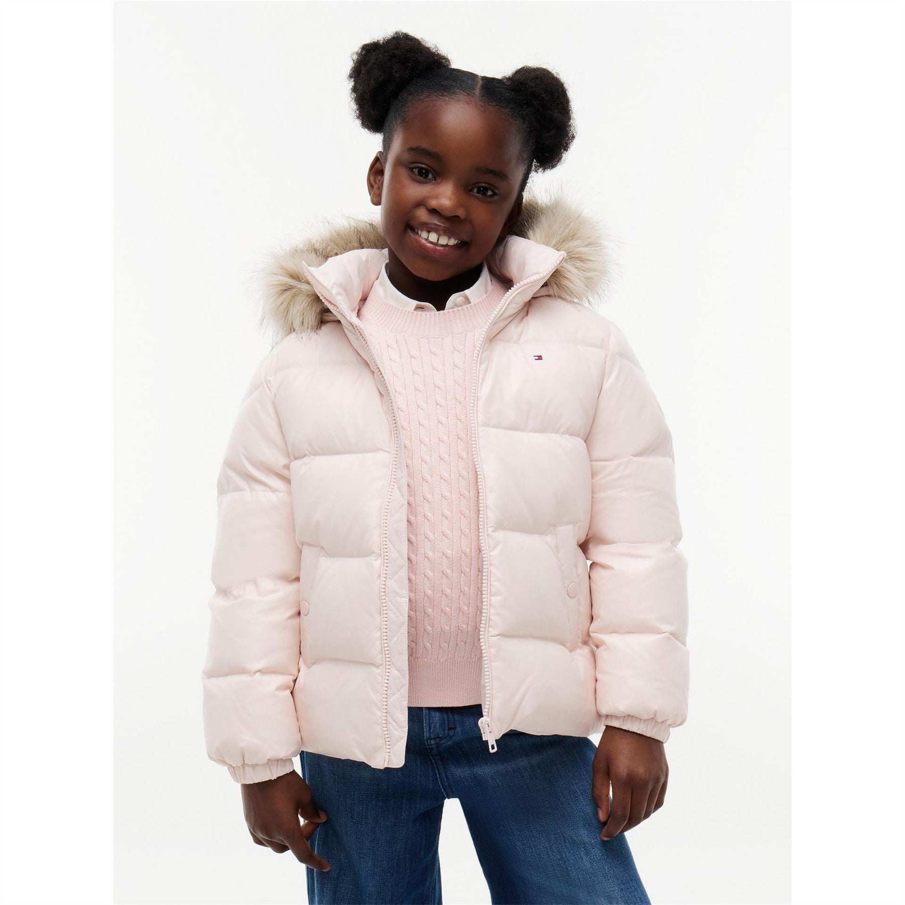 Tommy Hilfiger Essential Duck Down Full Zip Short Puffer Jacket