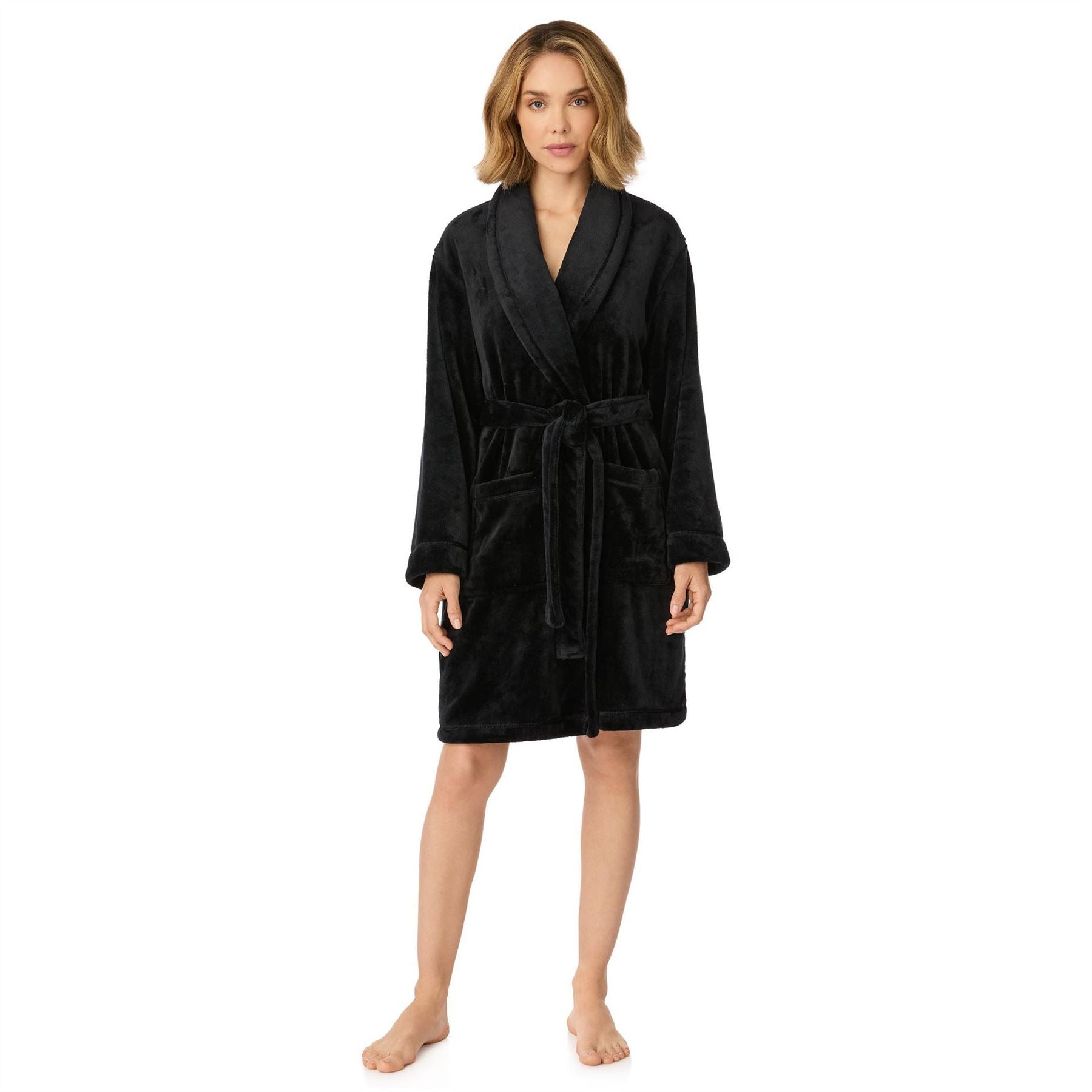 DKNY Plush Relaxed Fit Dressing Gown