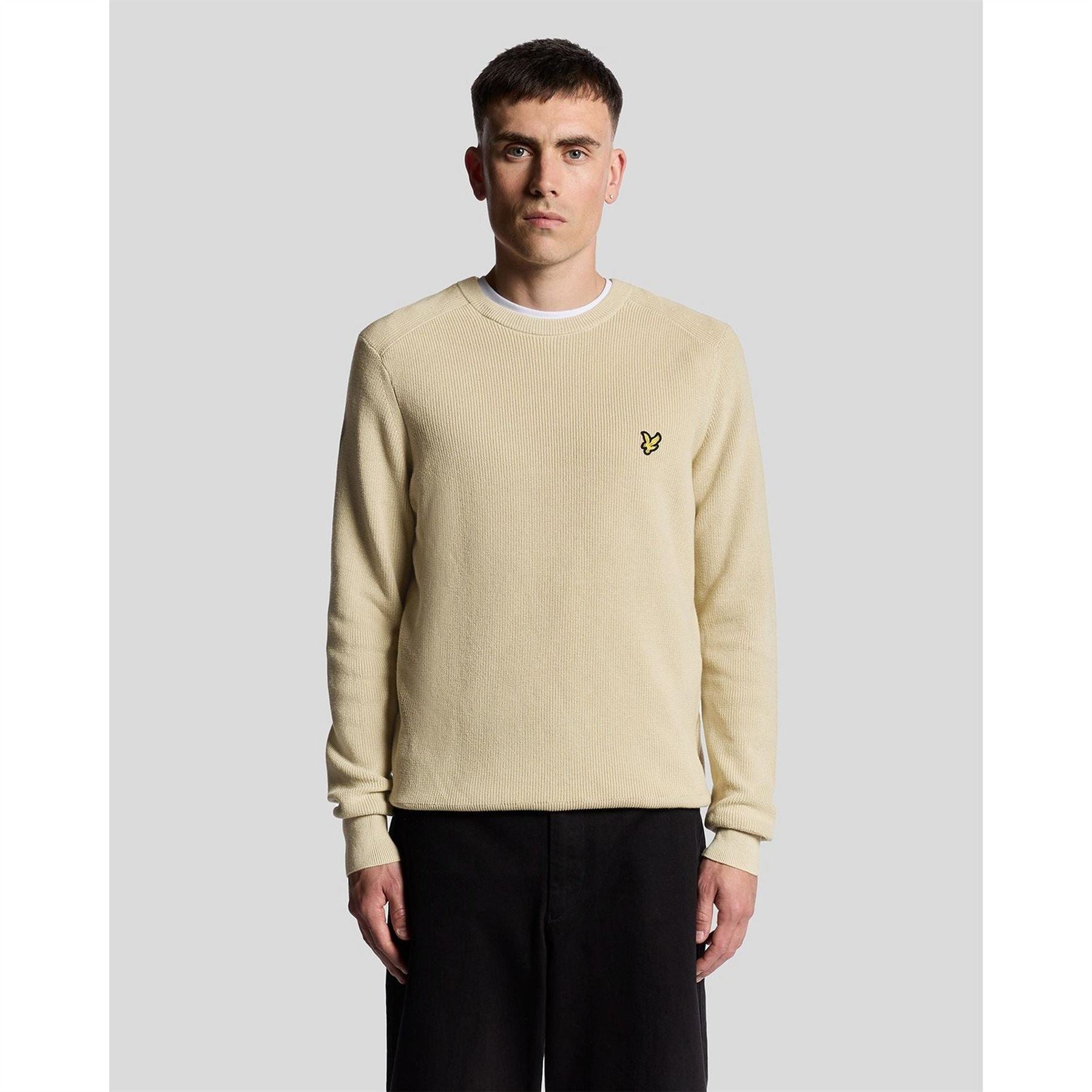 Lyle and Scott Ribbed Crew Neck Raglan Sleeve Sweater