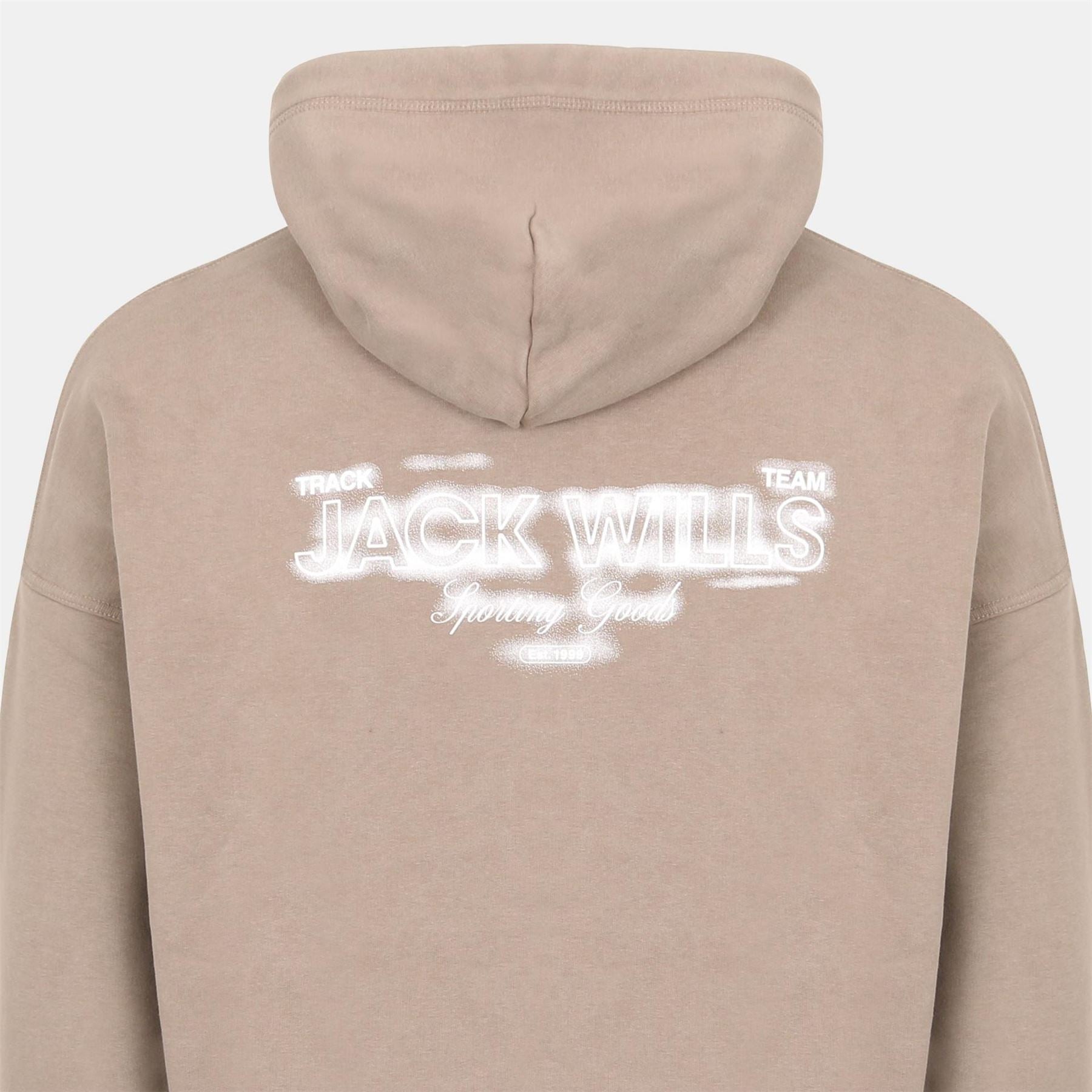 Jack Wills Script Cotton Long Sleeve Oversized Fit Hoodie