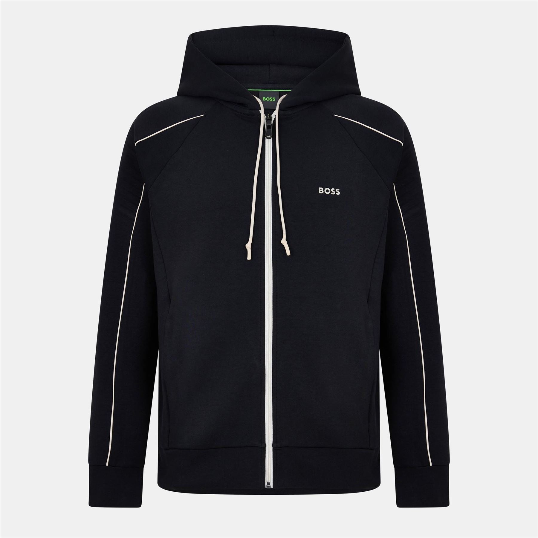 Boss Saggy Green Full Zip Cotton Zip Hoodie