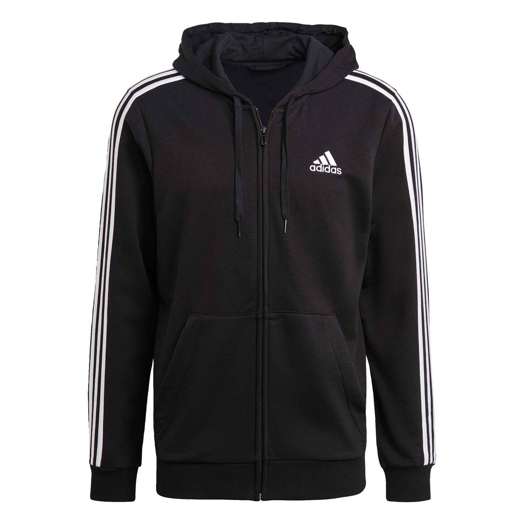 adidas French Terry 3 Stripes Full Zip Hoodie